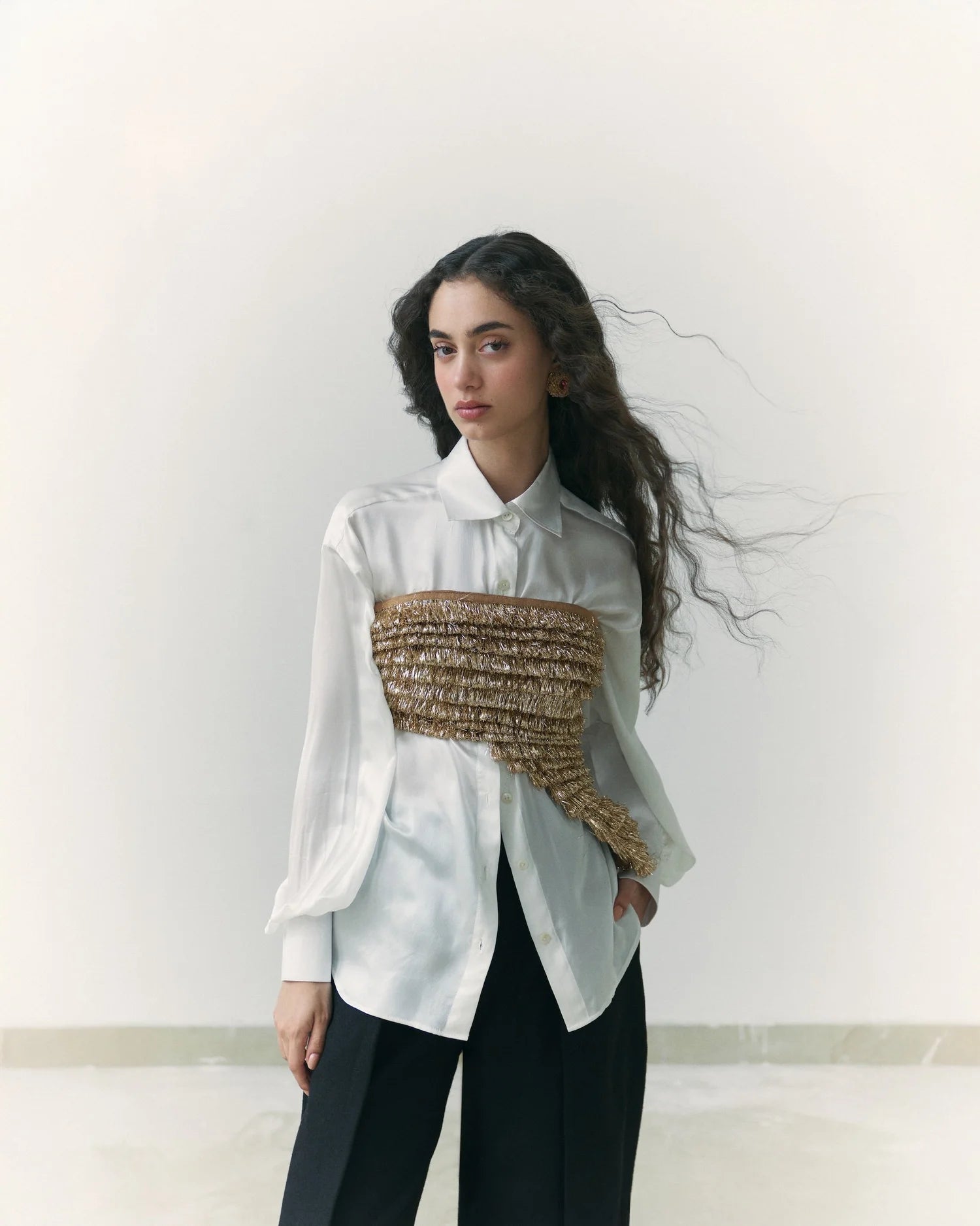 White Silk Shirt