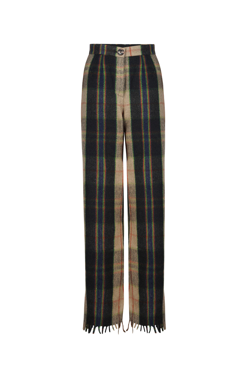 Khadi Kambal Fringe Wool Trousers