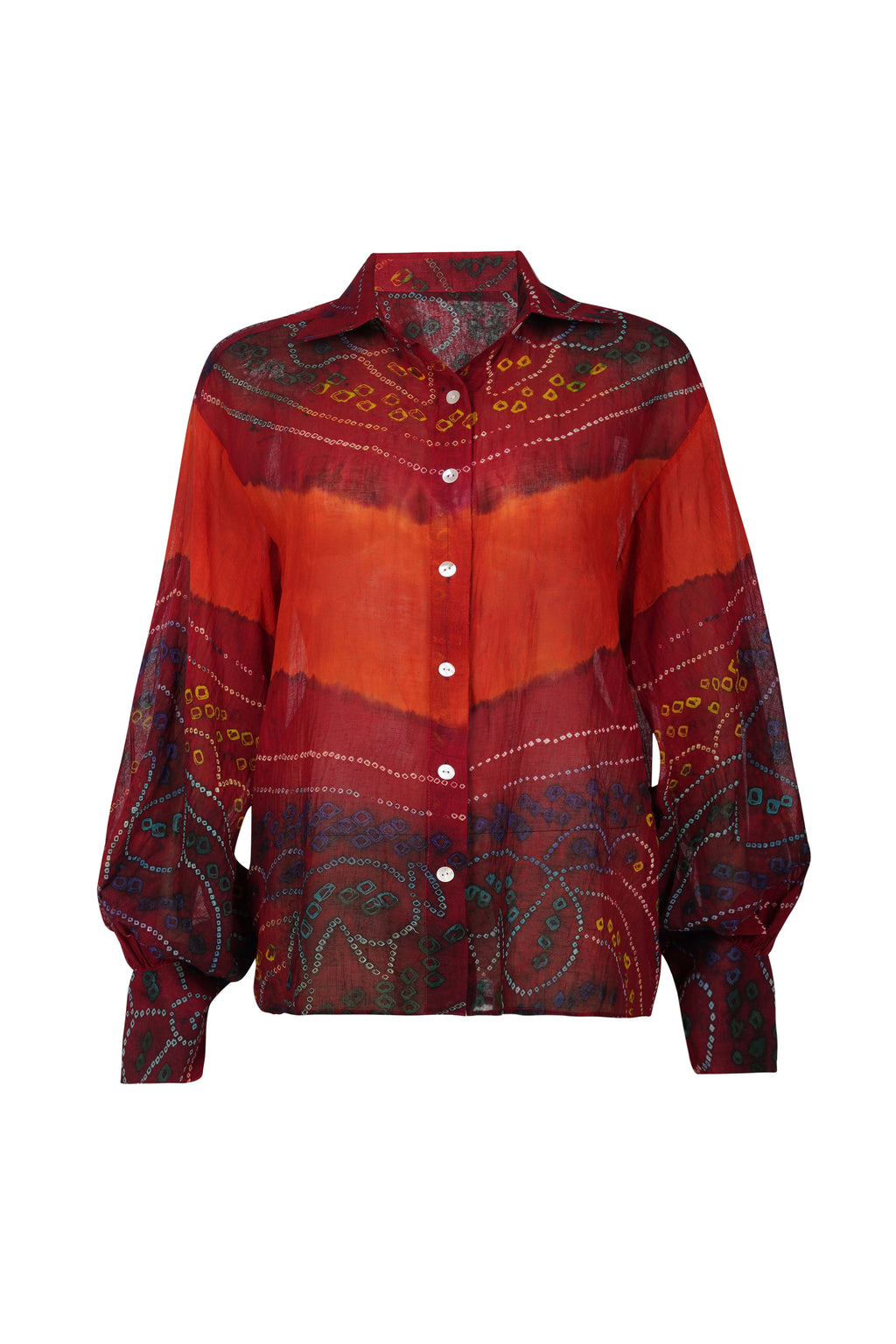 Gathered Cotton Odhani Shirt