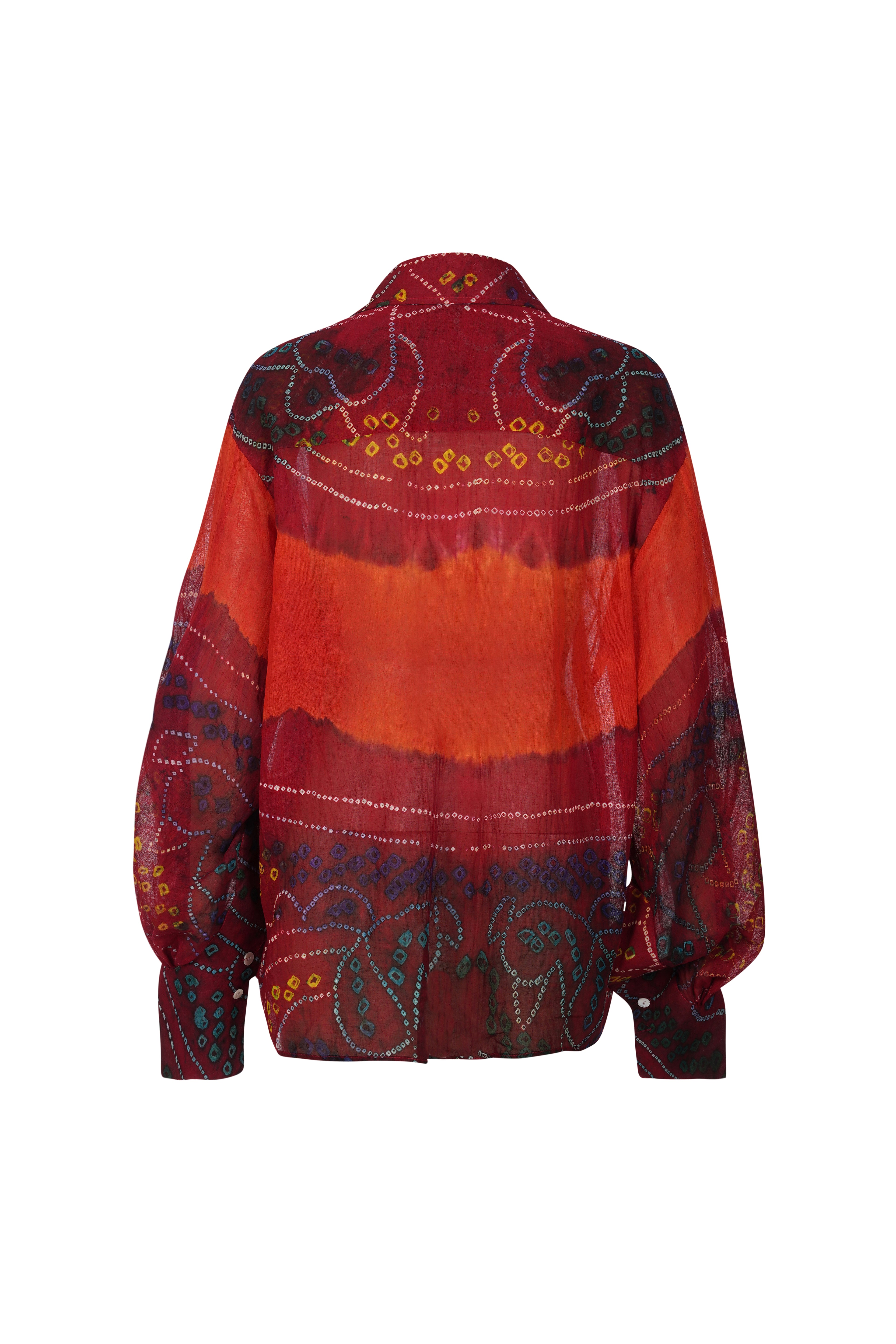 Gathered Cotton Odhani Shirt