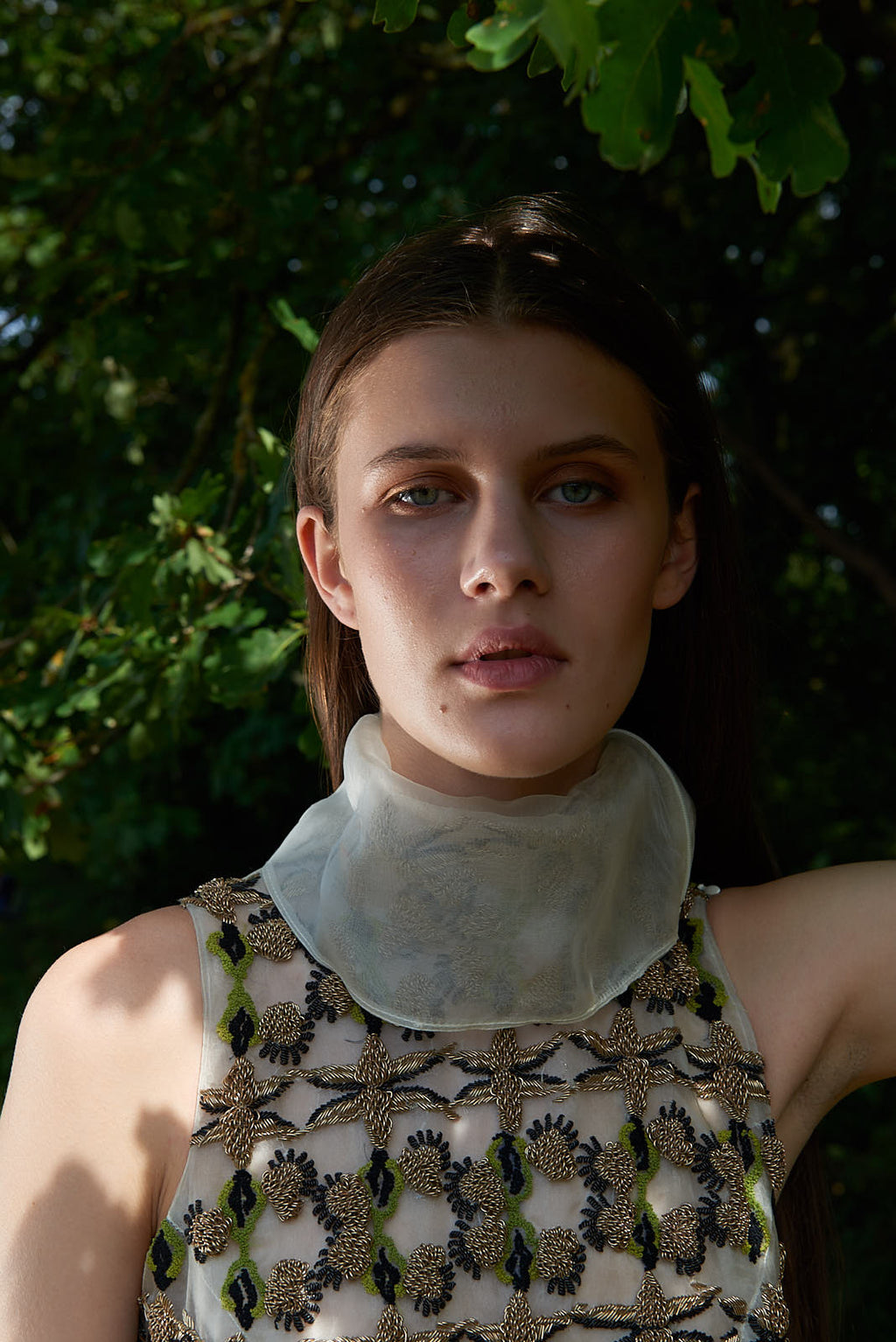 Hand Embroidered Silk Top