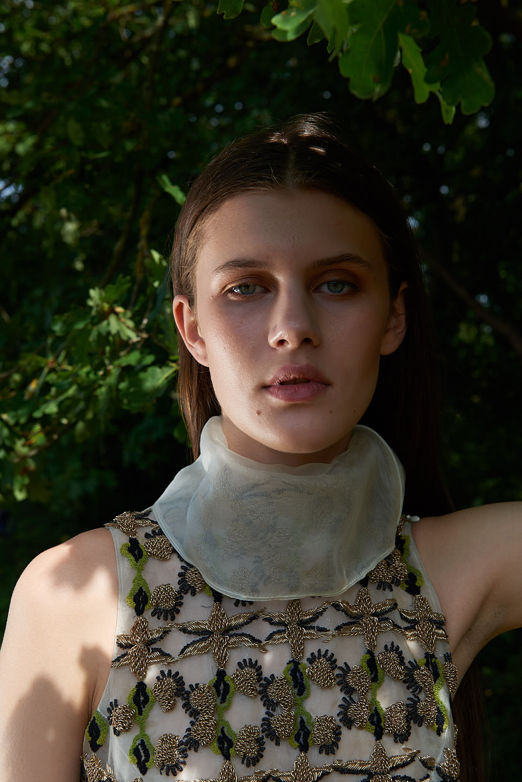 Hand Embroidered Silk Top