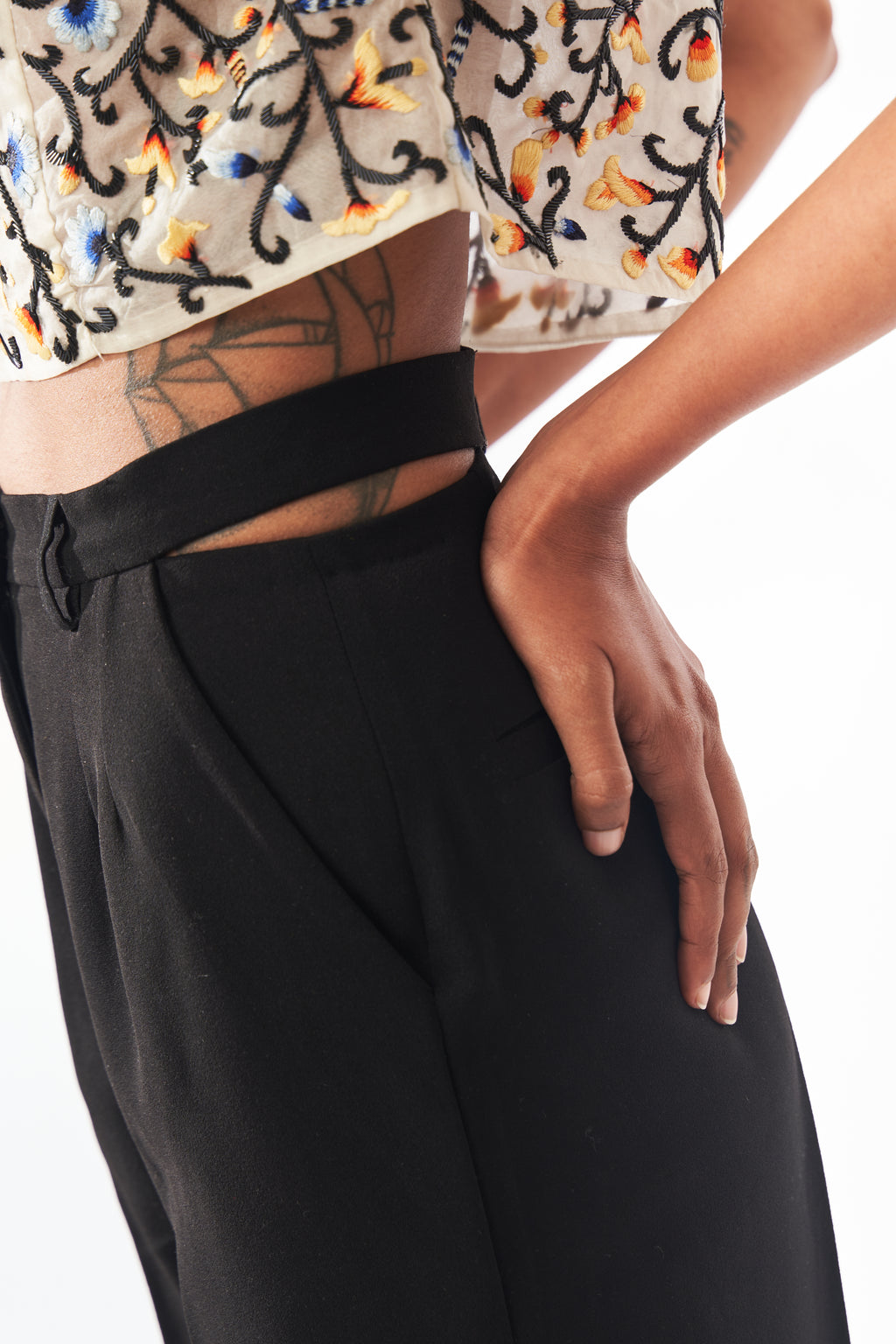 Viscose Slit Trousers