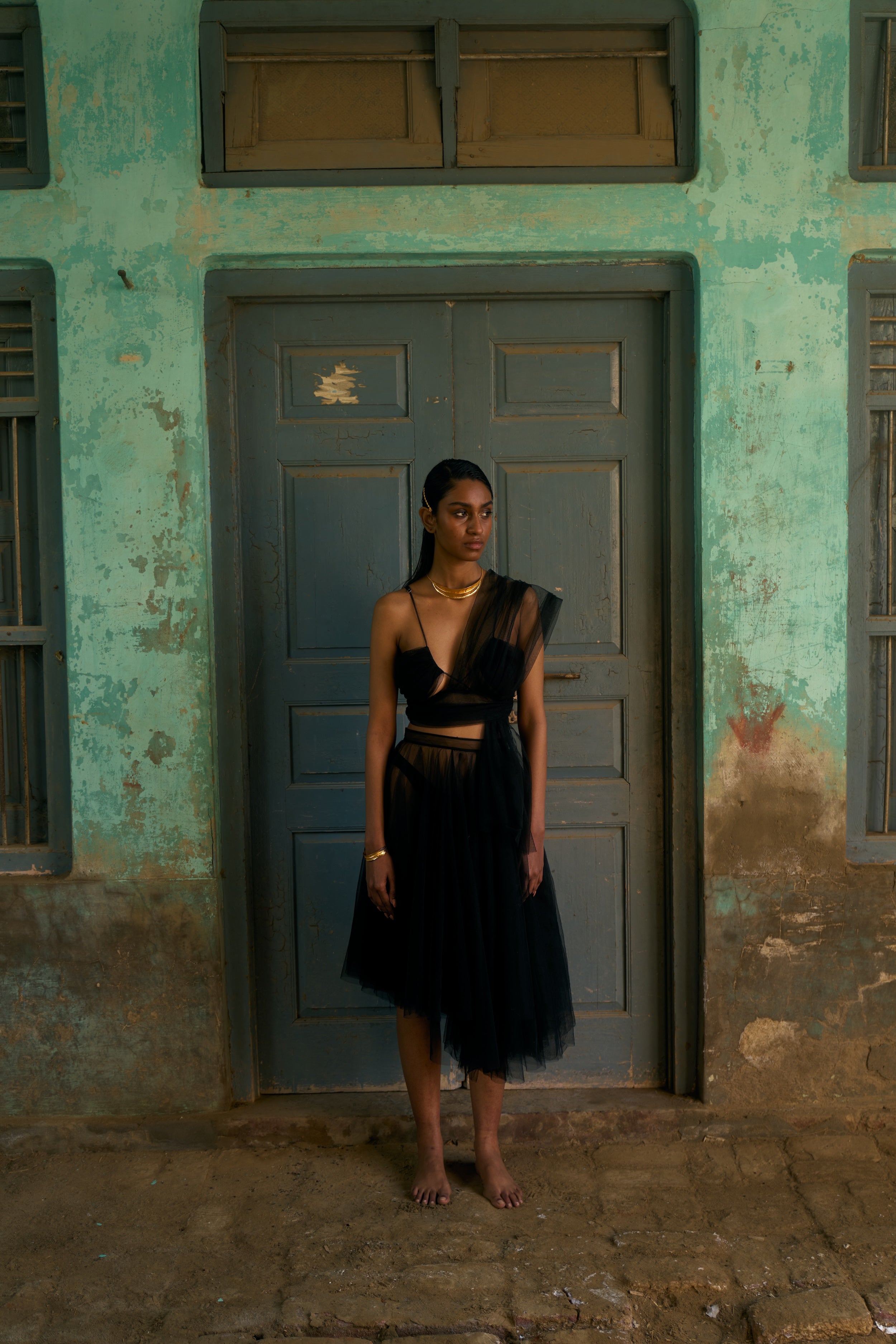 Asymmetrical Tulle Skirt