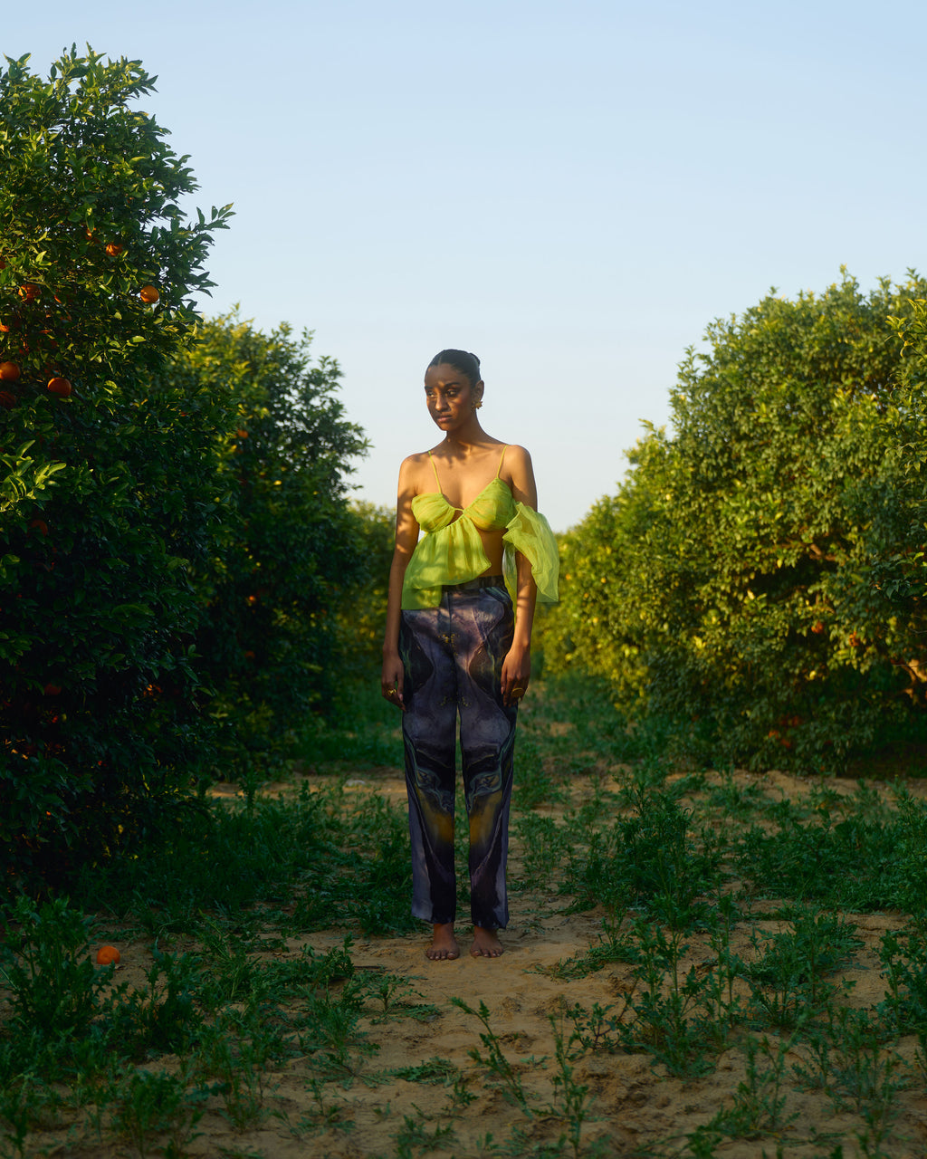 Printed Silk Trousers