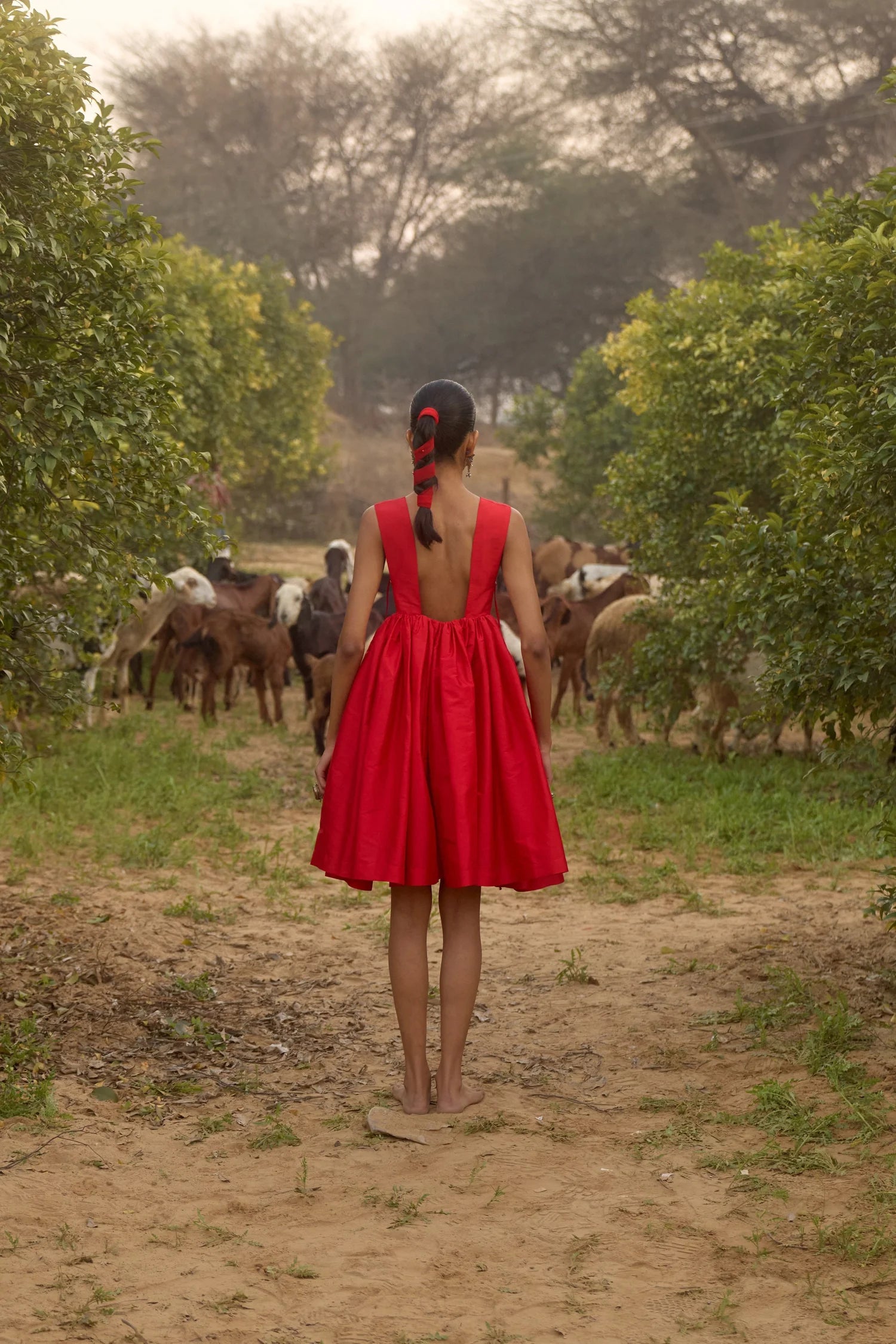 Red Taffeta Dress
