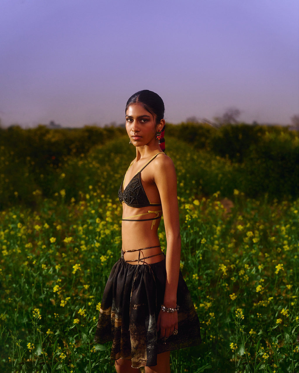 Black Embroidered Bralette