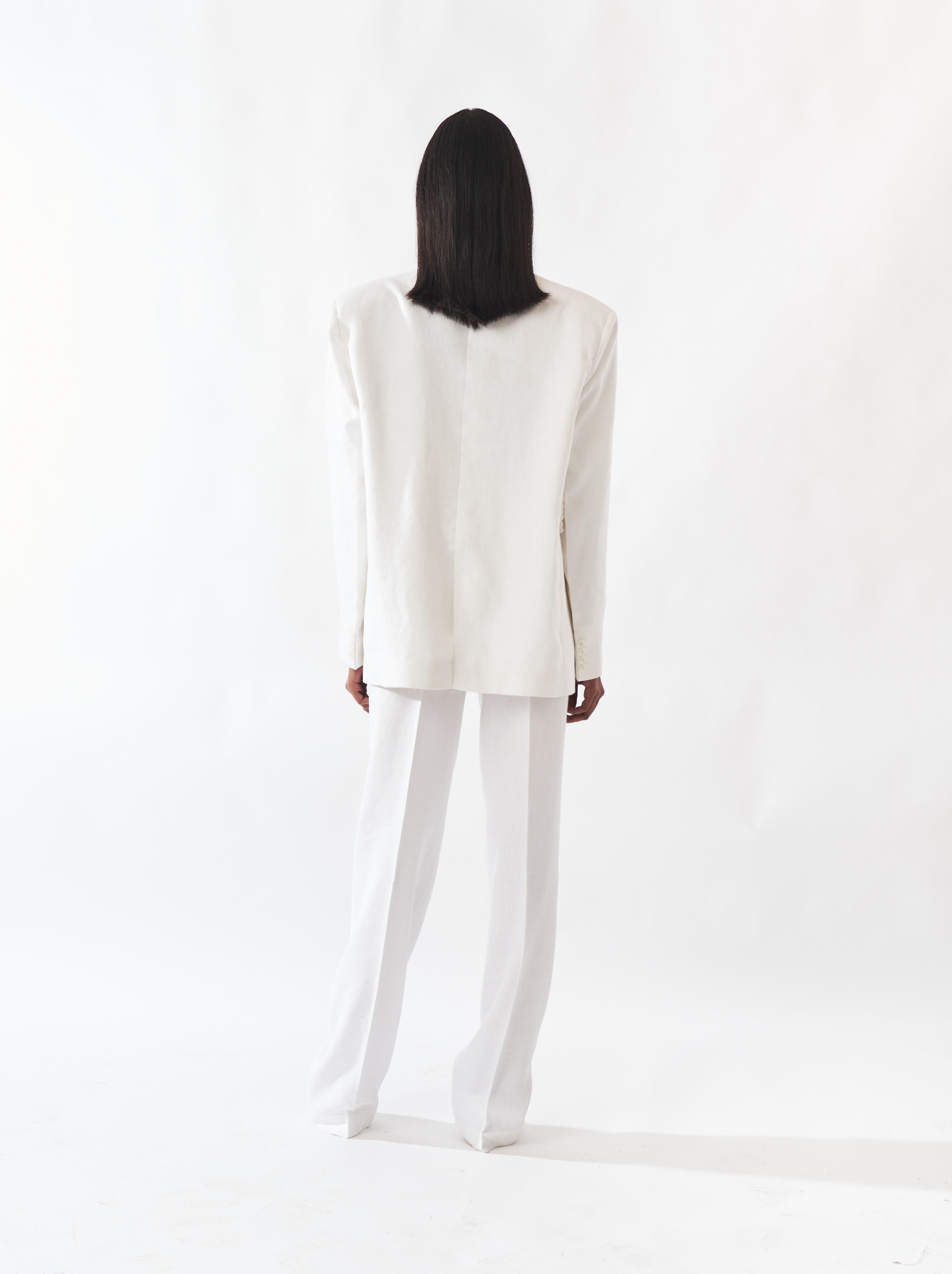 White Linen Blazer