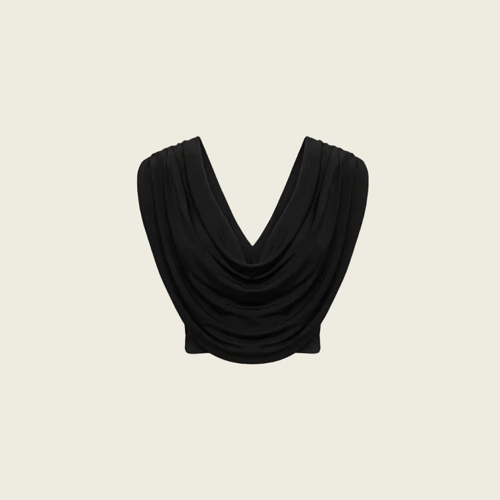 Black Chiffon Dupatta Top