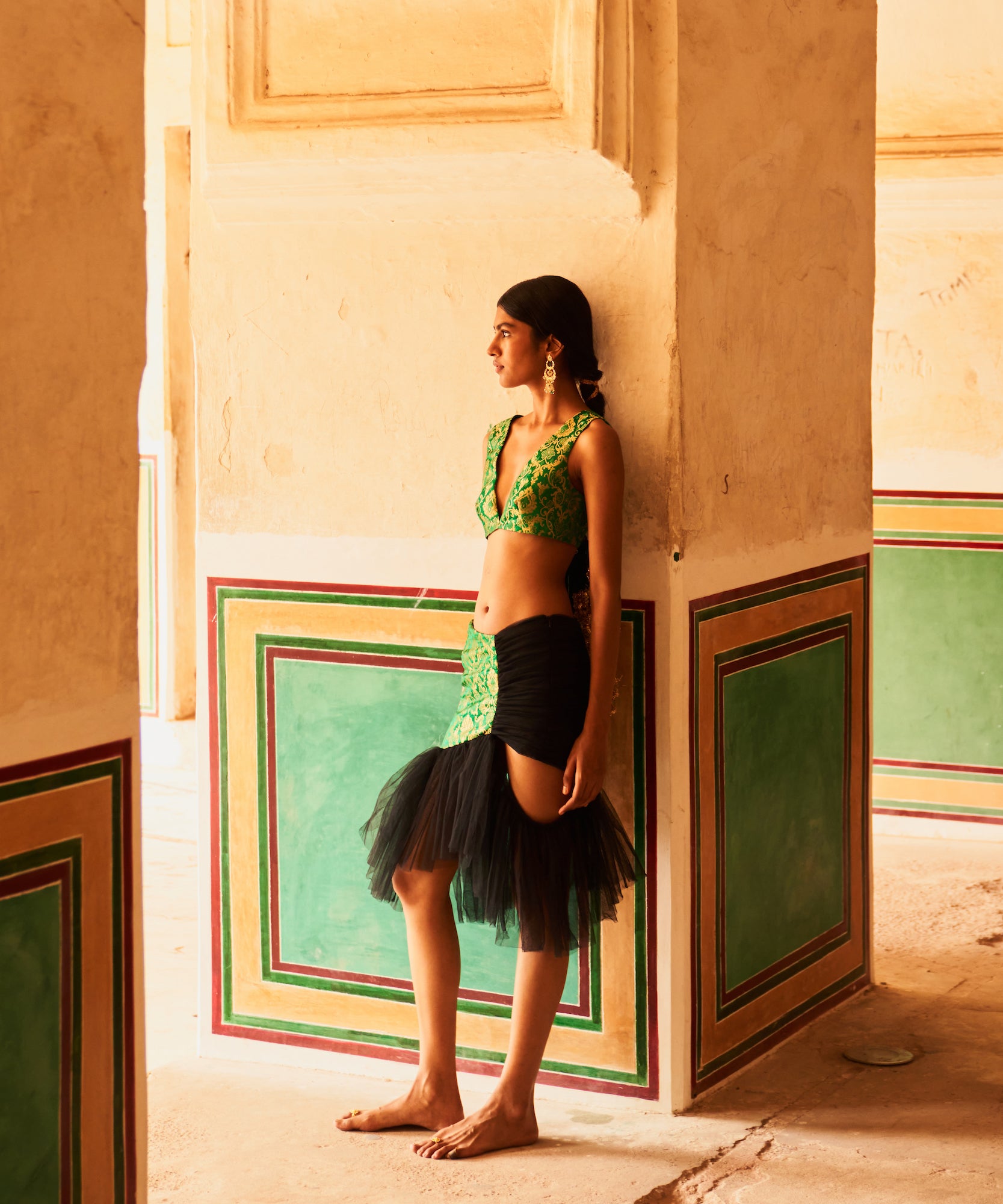 Brocade Tulle Skirt
