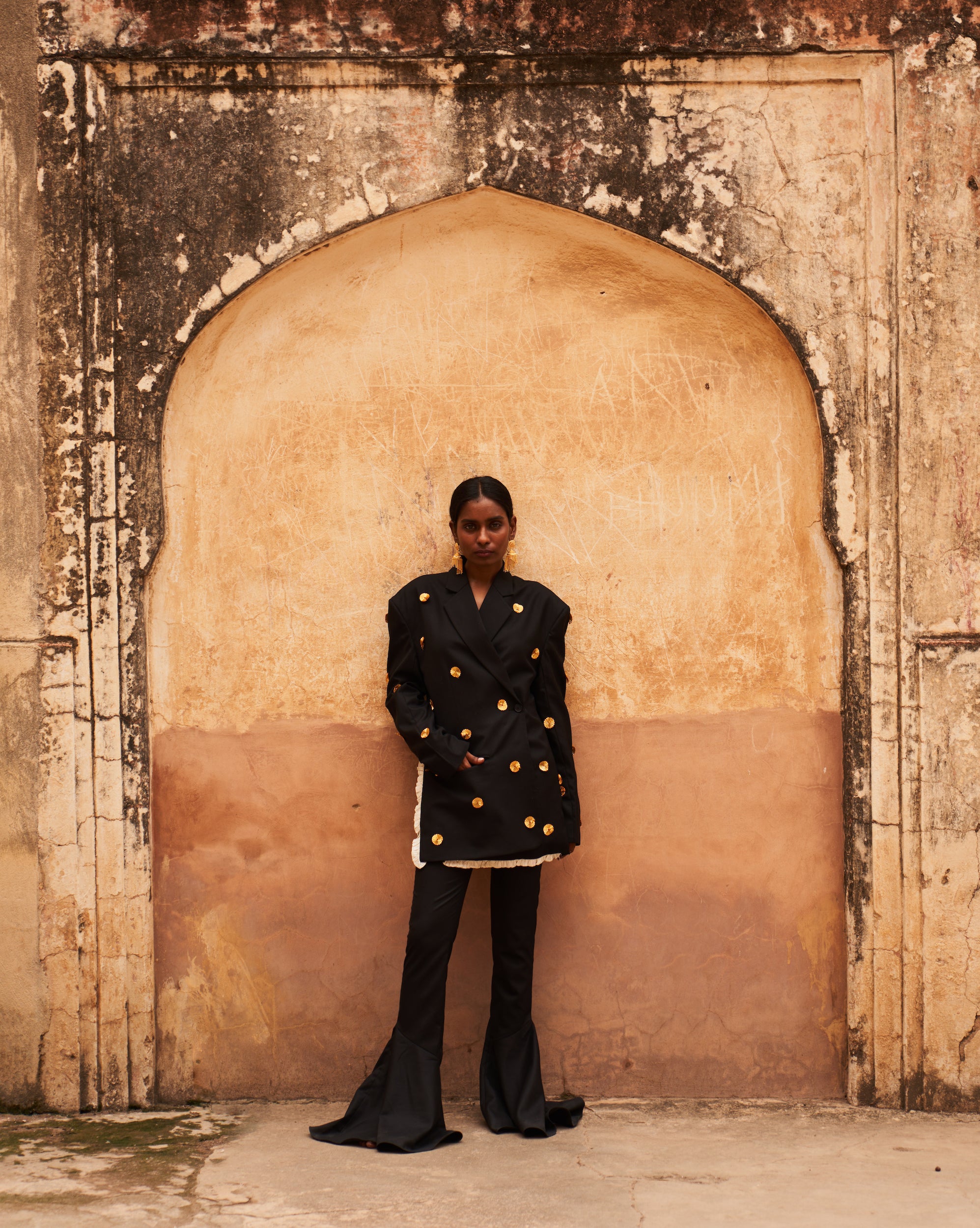 Black Wool Bjiya Blazer