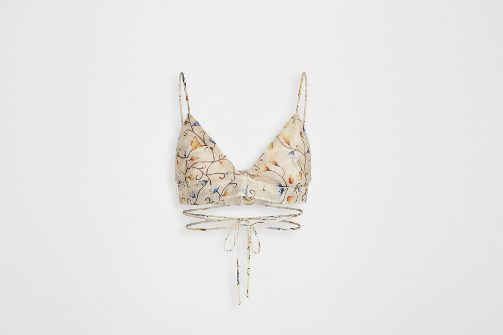 Floral Silk Bralette
