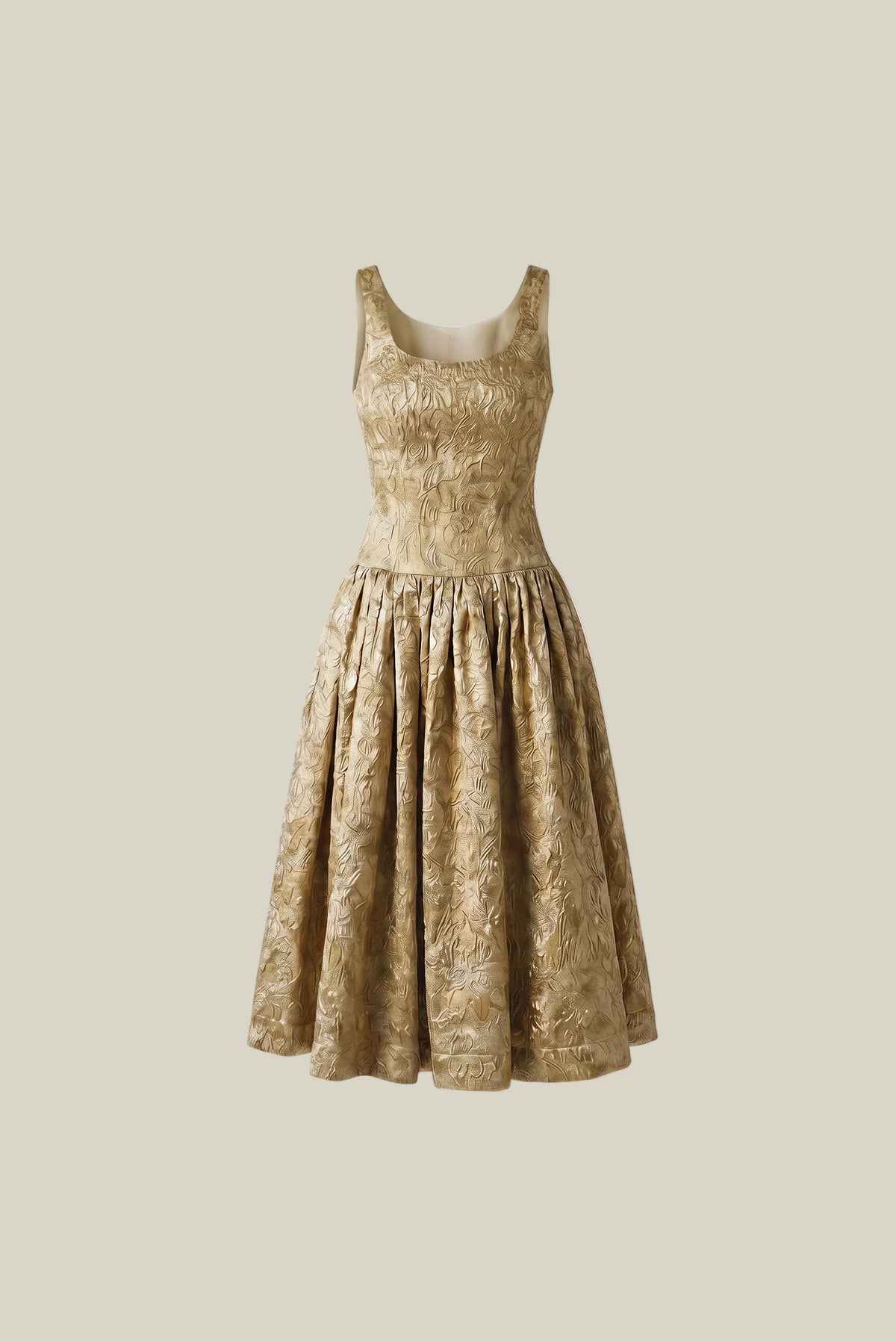 Golden Midi Dress