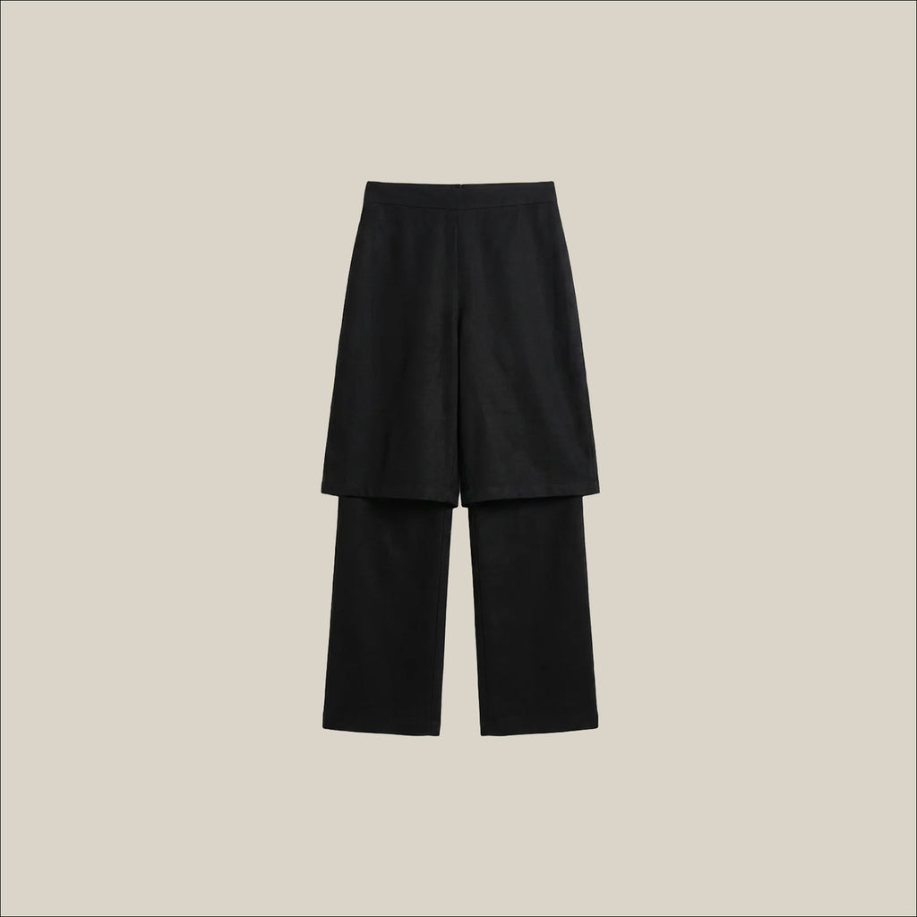 Black Layered Trousers