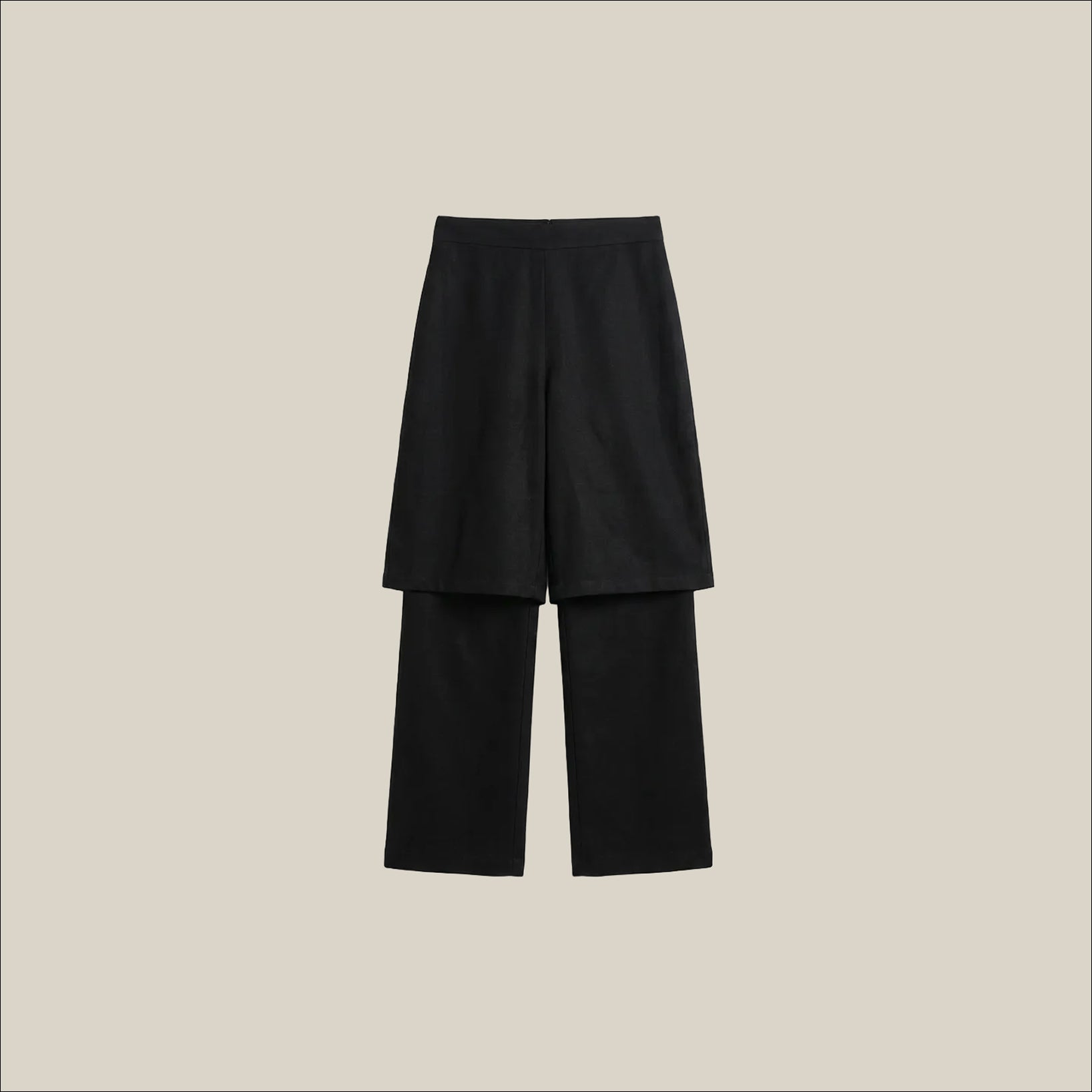Black Layered Trousers