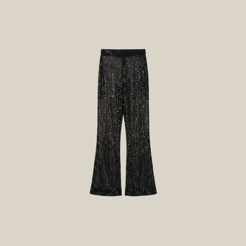 Black Sequin Trousers