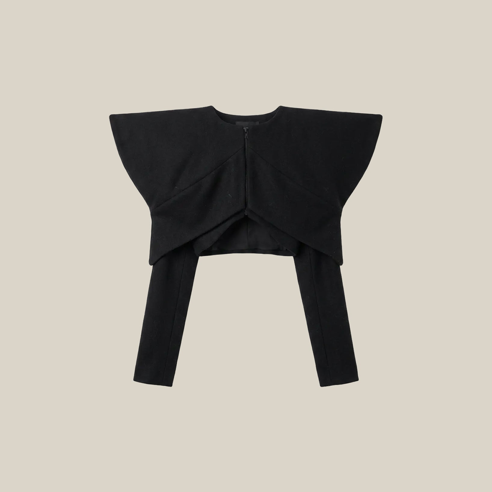 Wool Blend Cropped Jacket