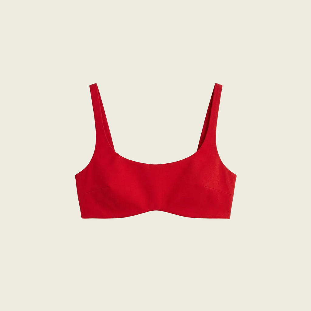 Red Handwoven Cotton Bralette