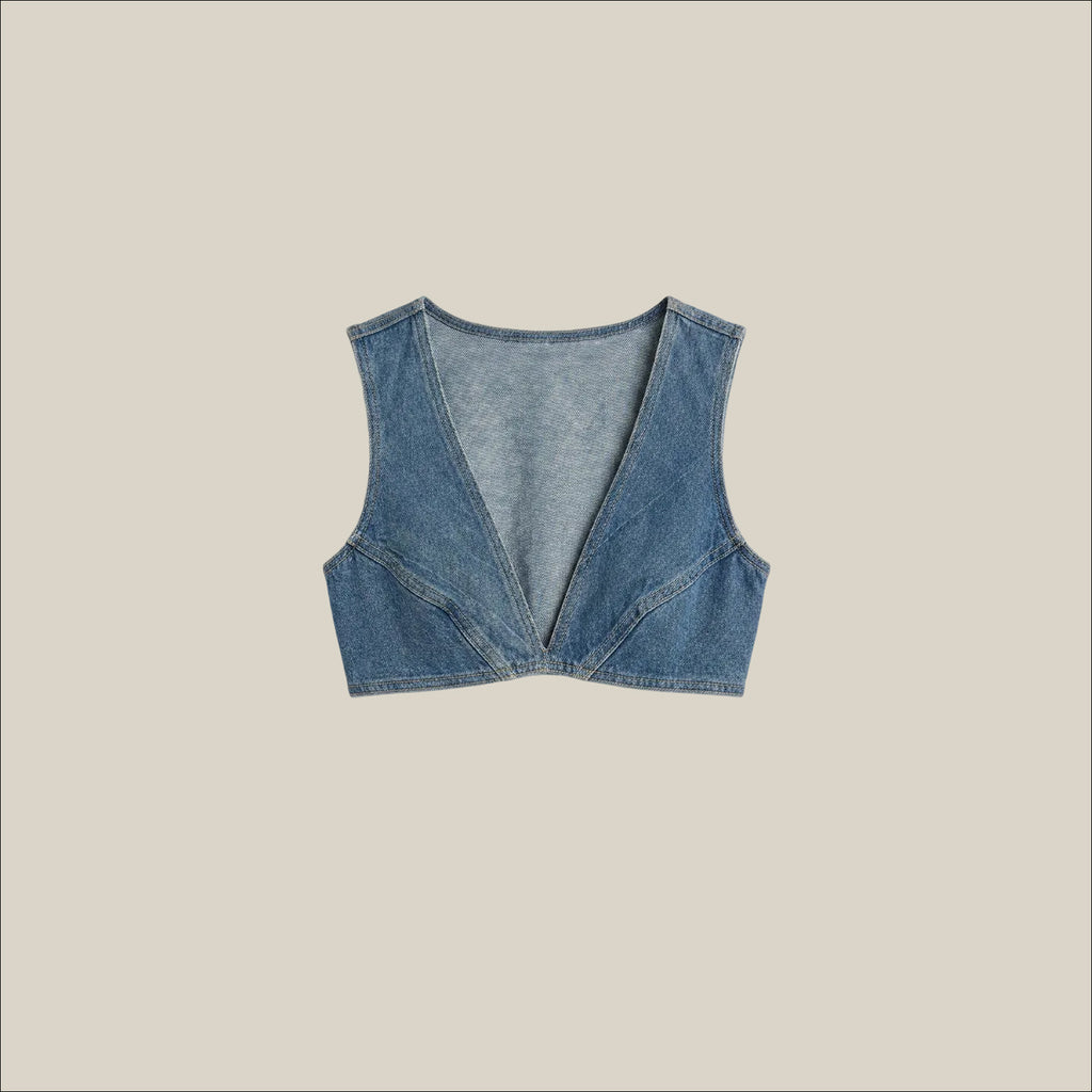 Upcycled Denim Top
