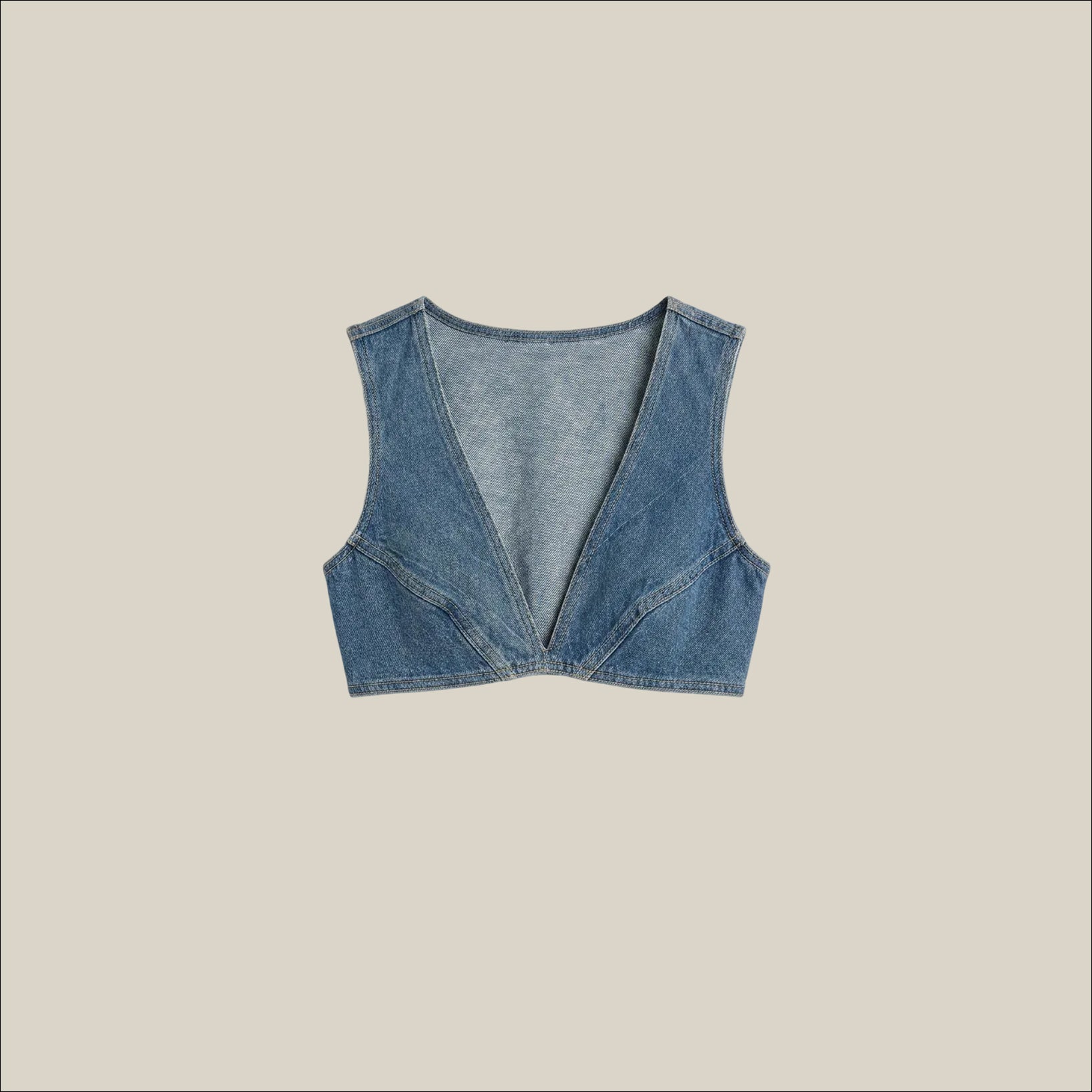 Upcycled Denim Top