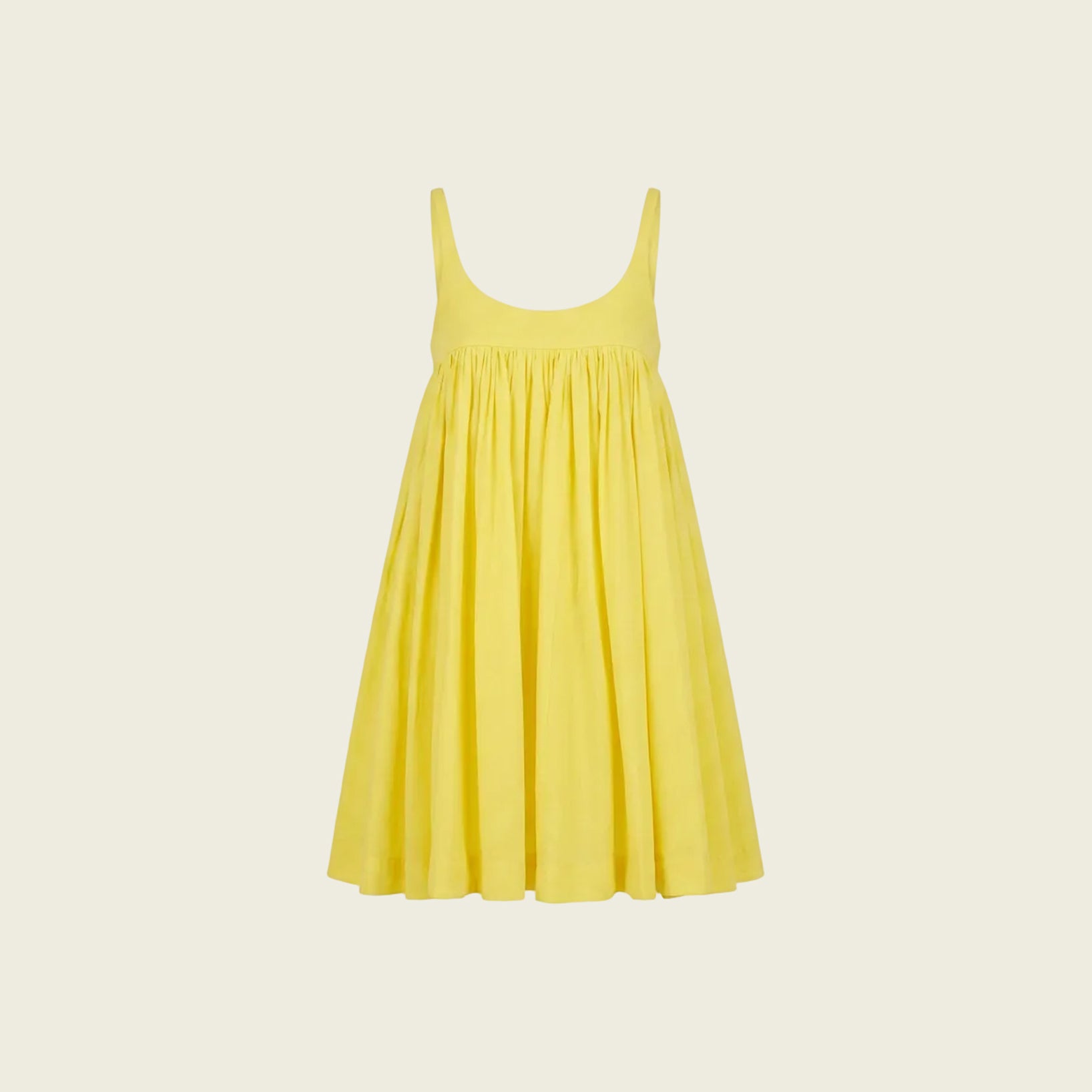 Yellow Khadi Cotton Dress