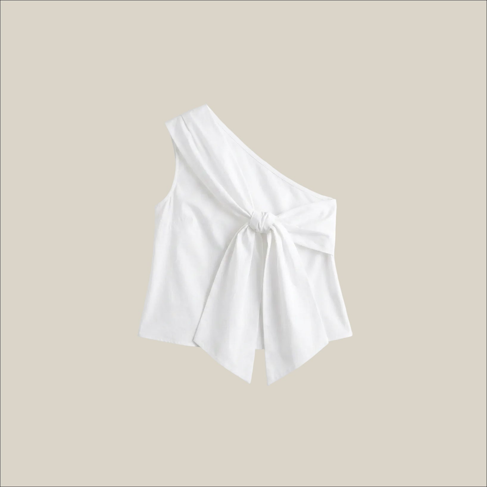 White Cotton Tie Top