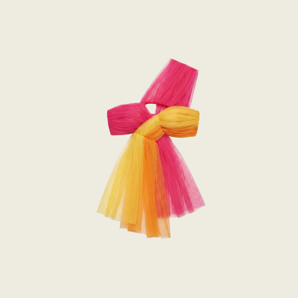 Pink Yellow Tulle Top