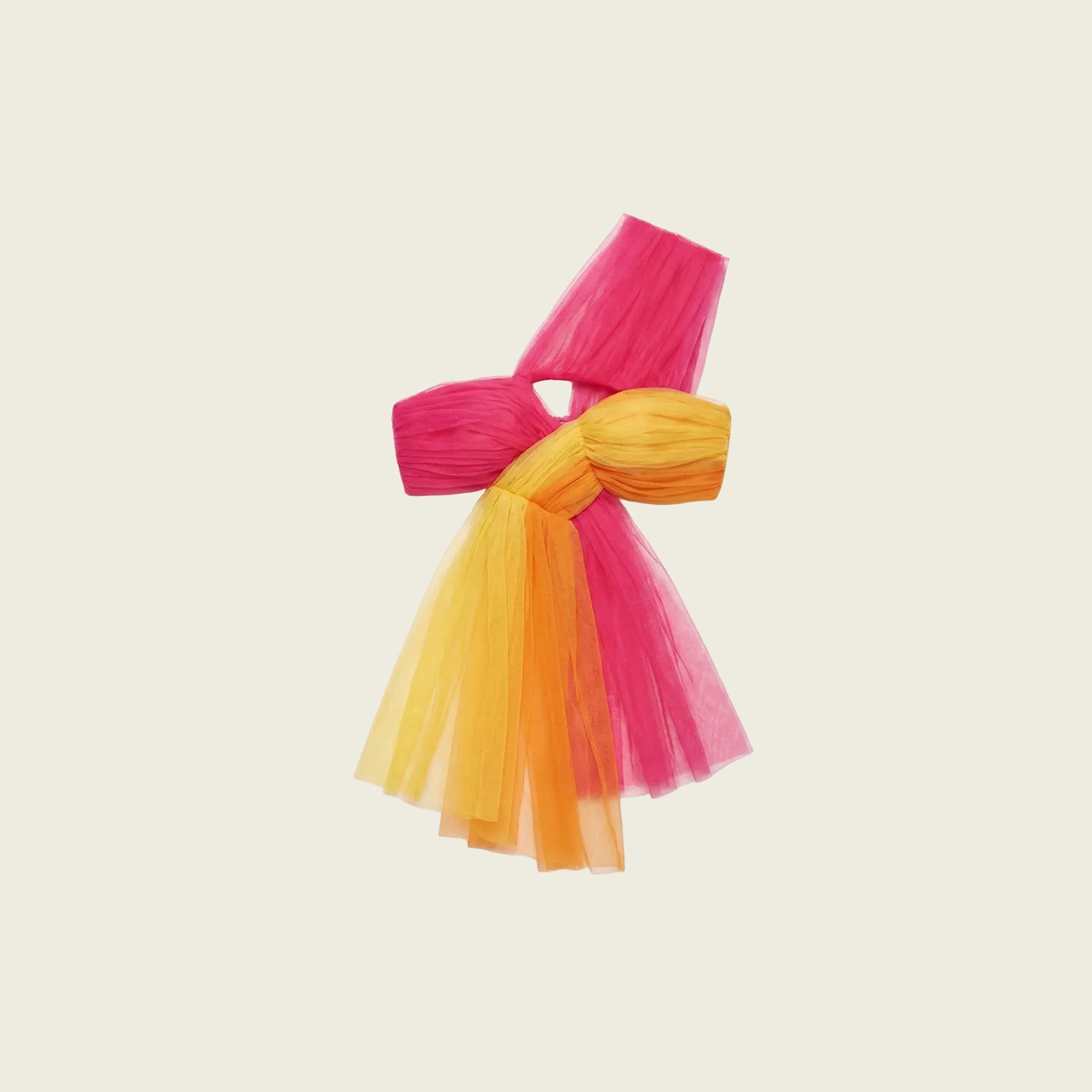 Pink Yellow Tulle Top