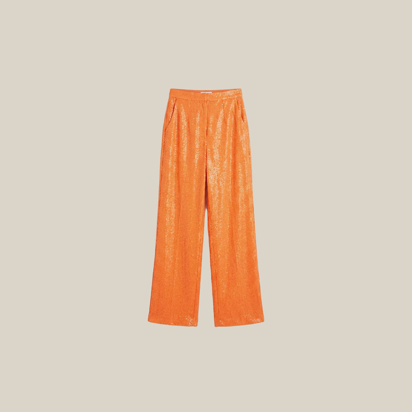 Orange Sequin Trousers