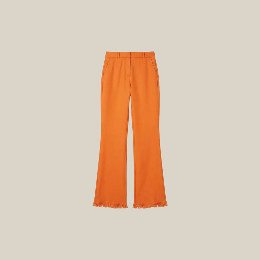 Orange Shawl Wool Trousers