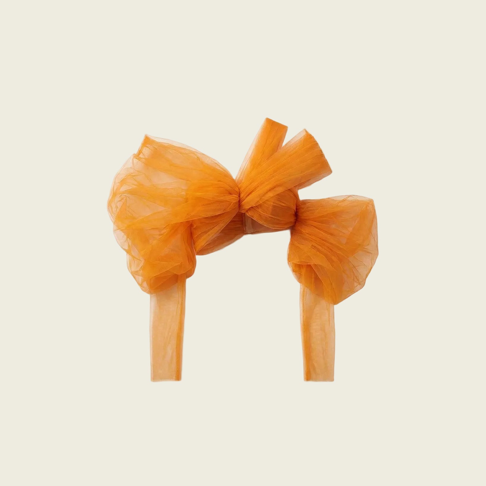 Orange Puff Sleeve Top
