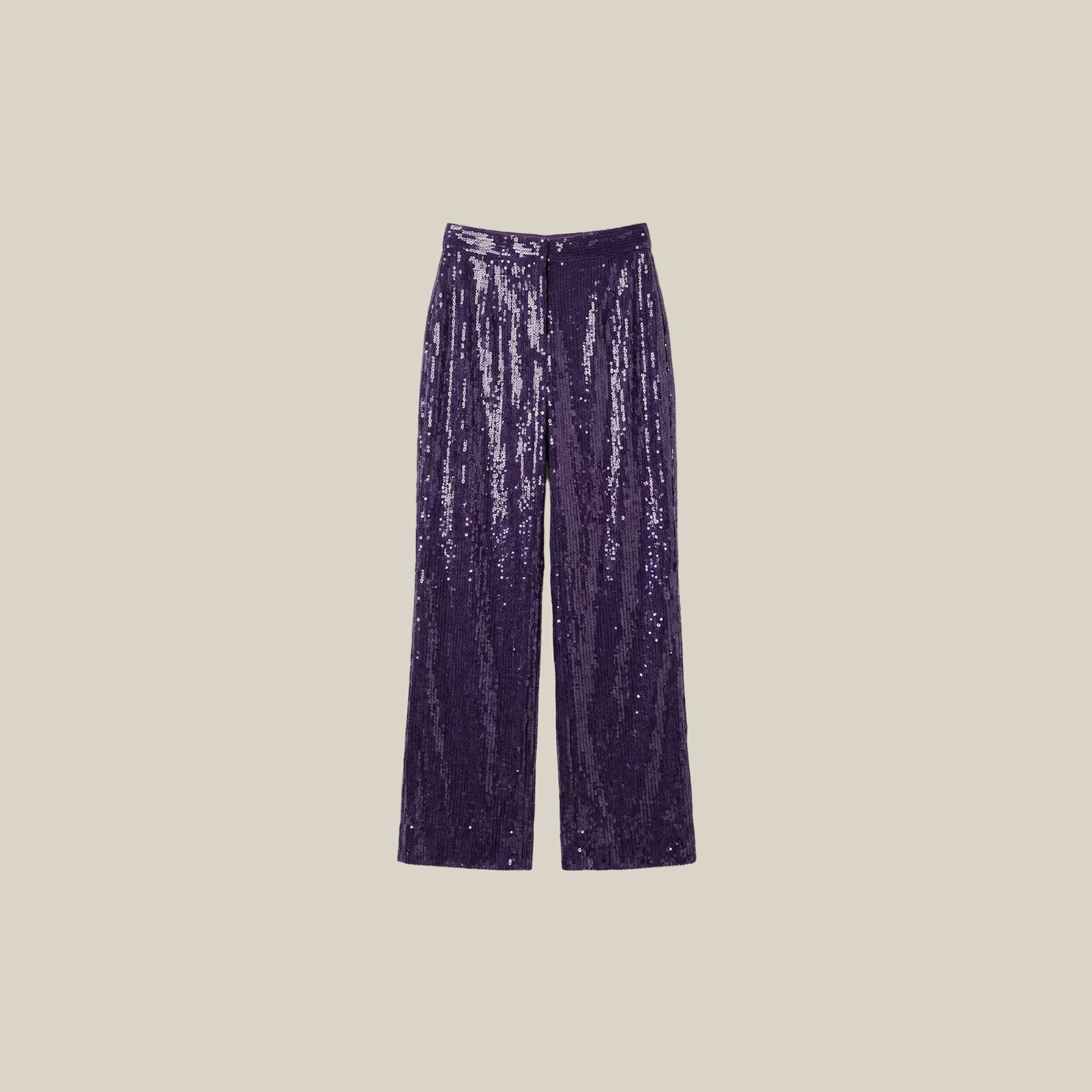Purple Sequin Trousers