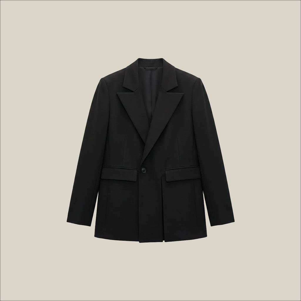 Black Wool Blend Jacket