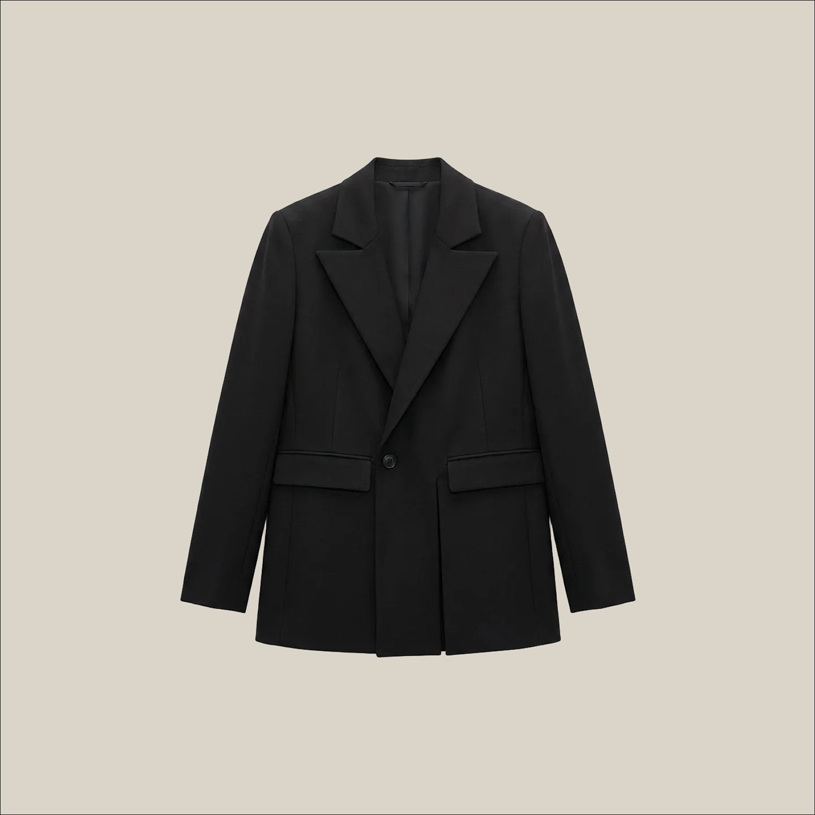 Black Wool Blend Jacket