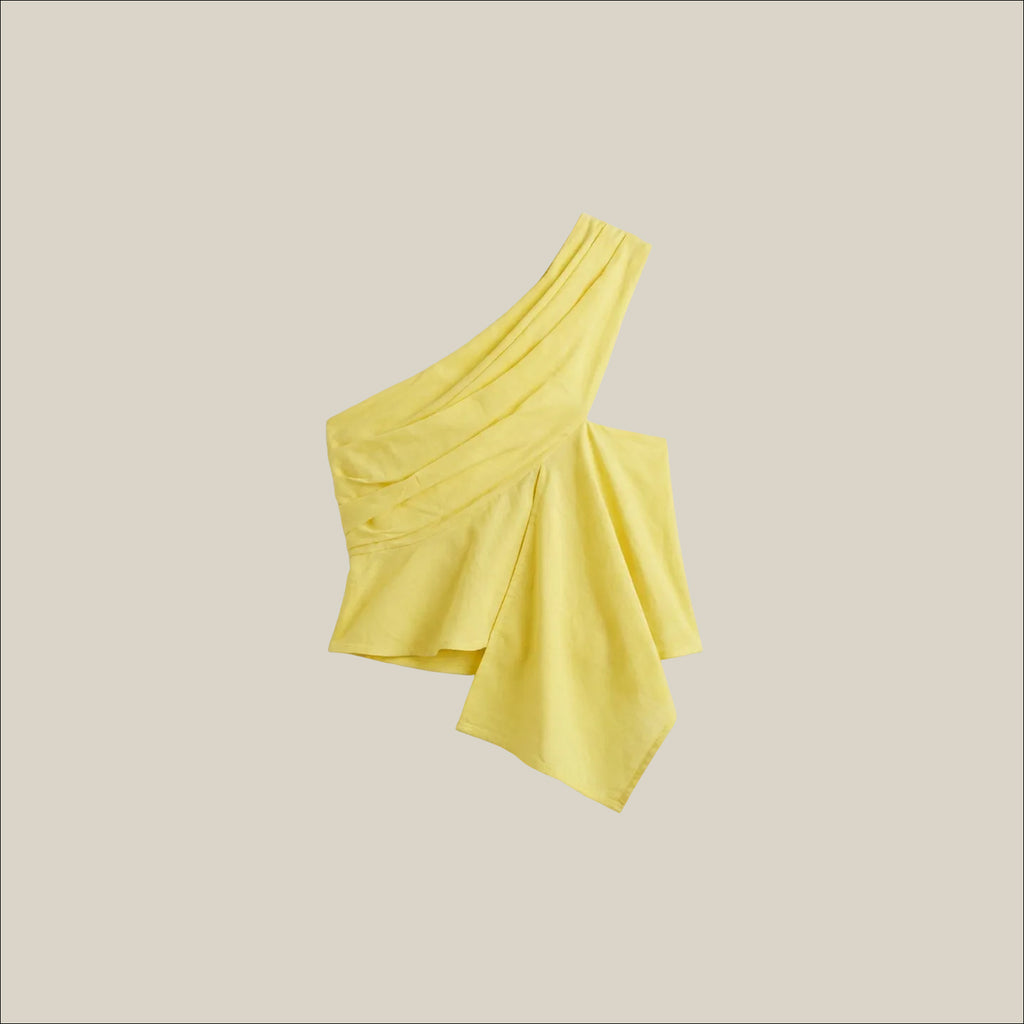 Yellow Handwoven Cotton Top
