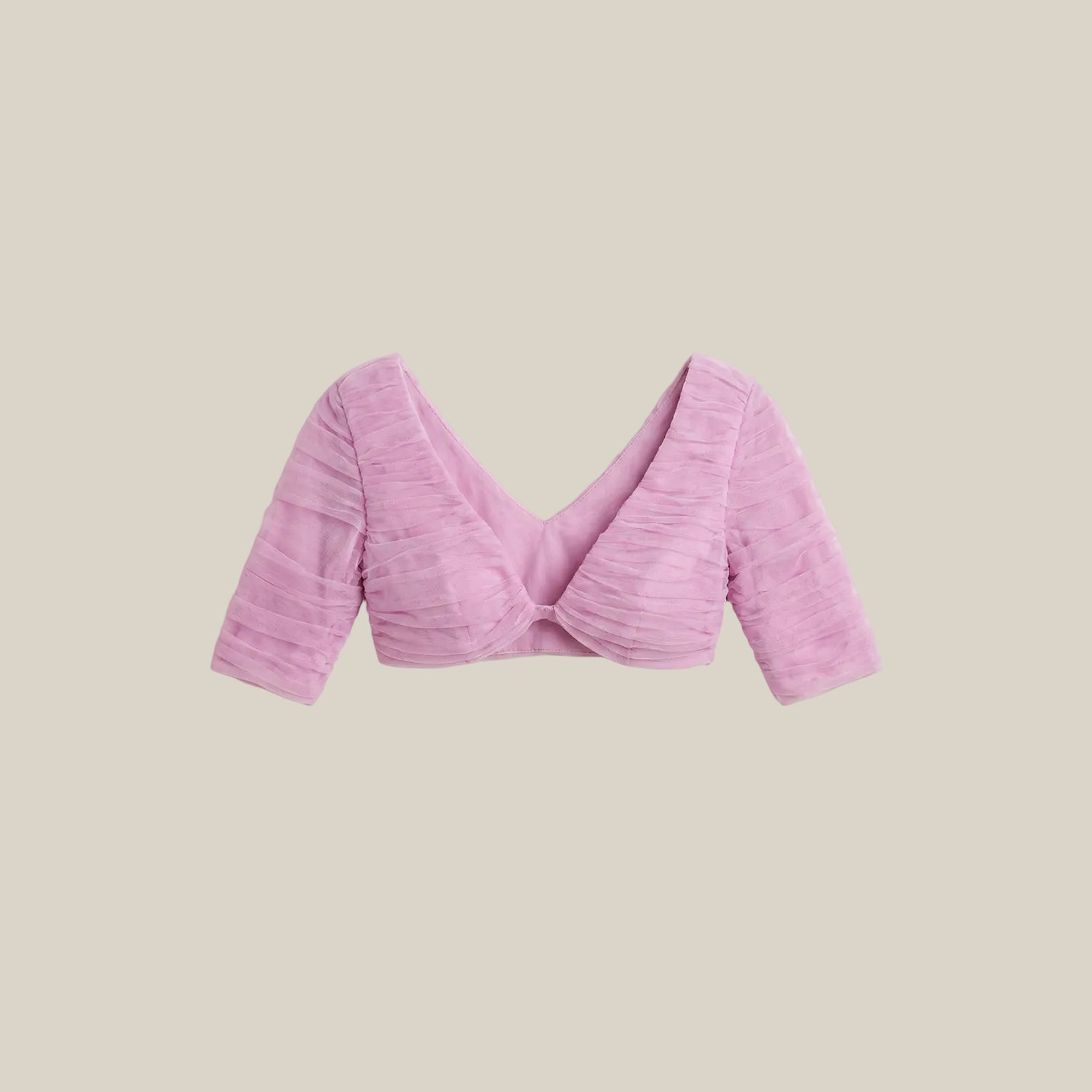Gathered Tulle Top
