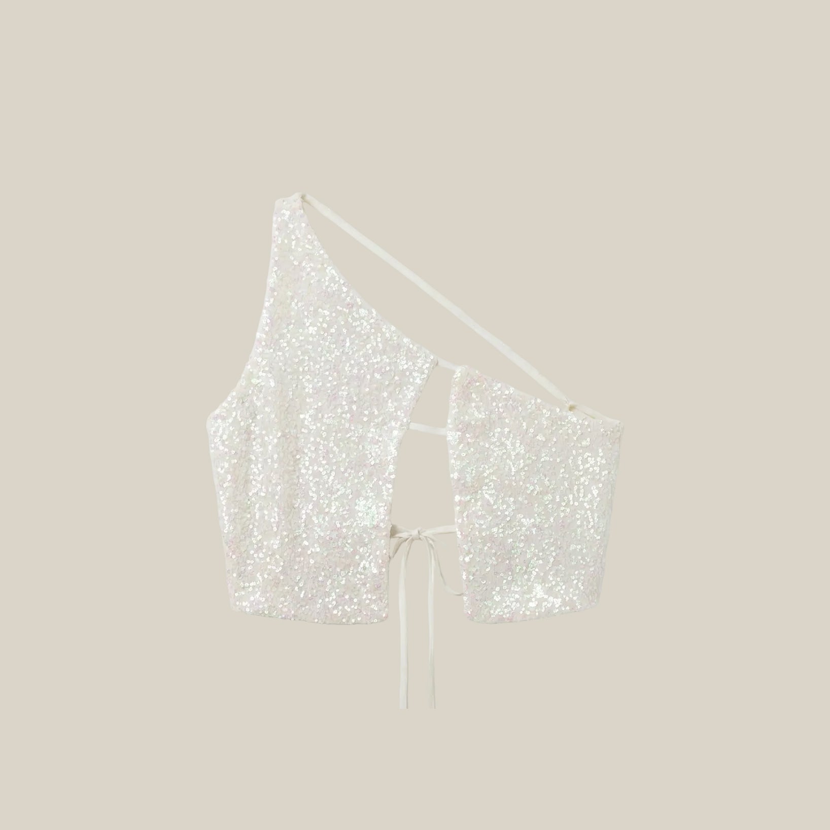 White Sequin Top