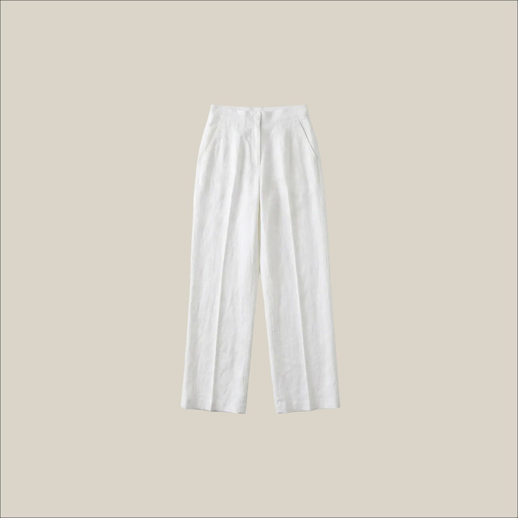 White Handwoven Cotton Trousers