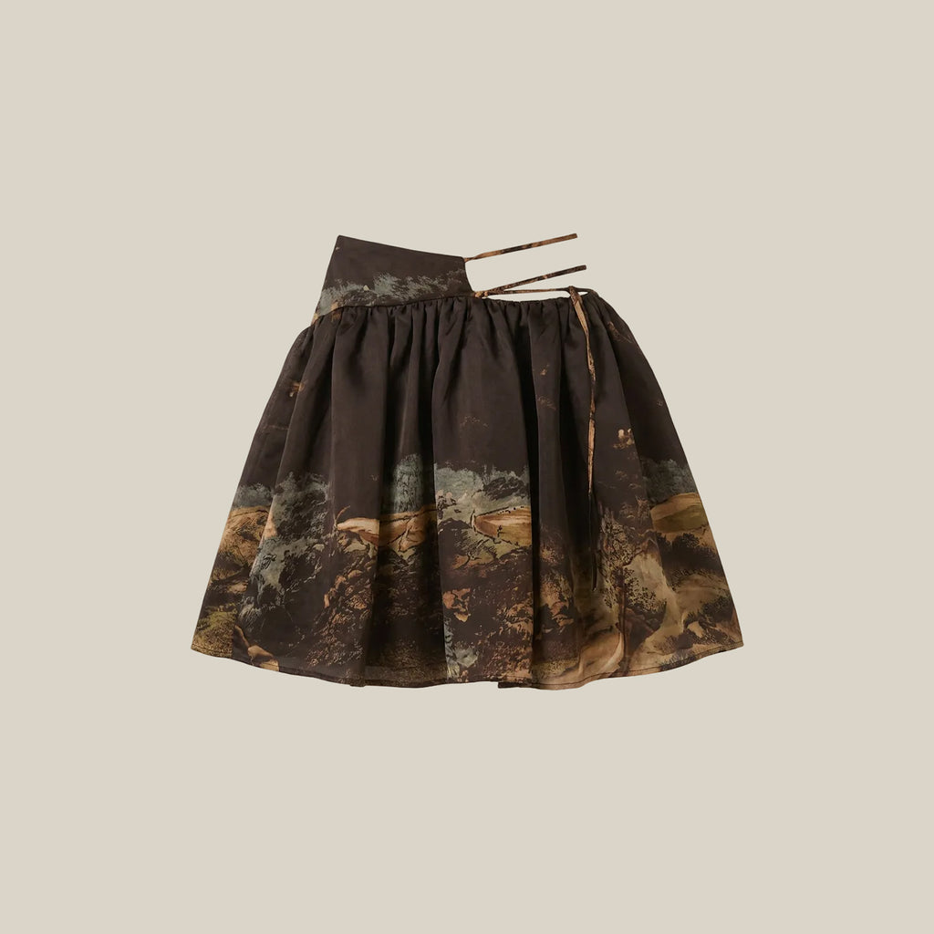 Printed Silk Organza Skirt