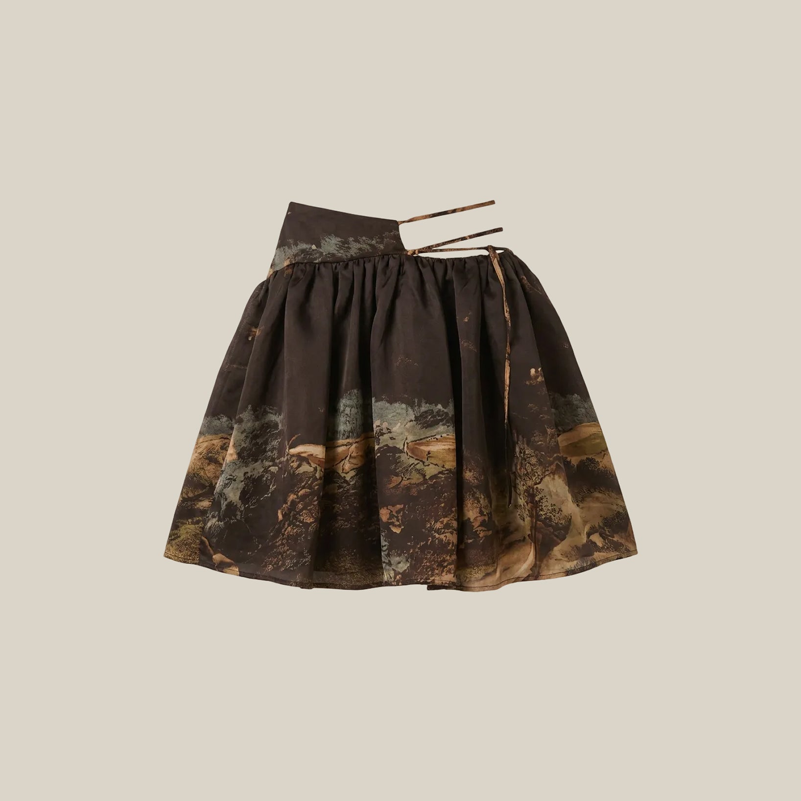 Printed Silk Organza Skirt