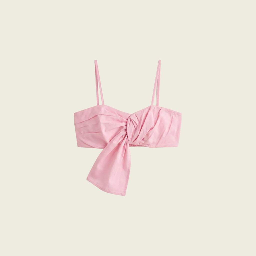 Pink Handwoven Cotton Bralette
