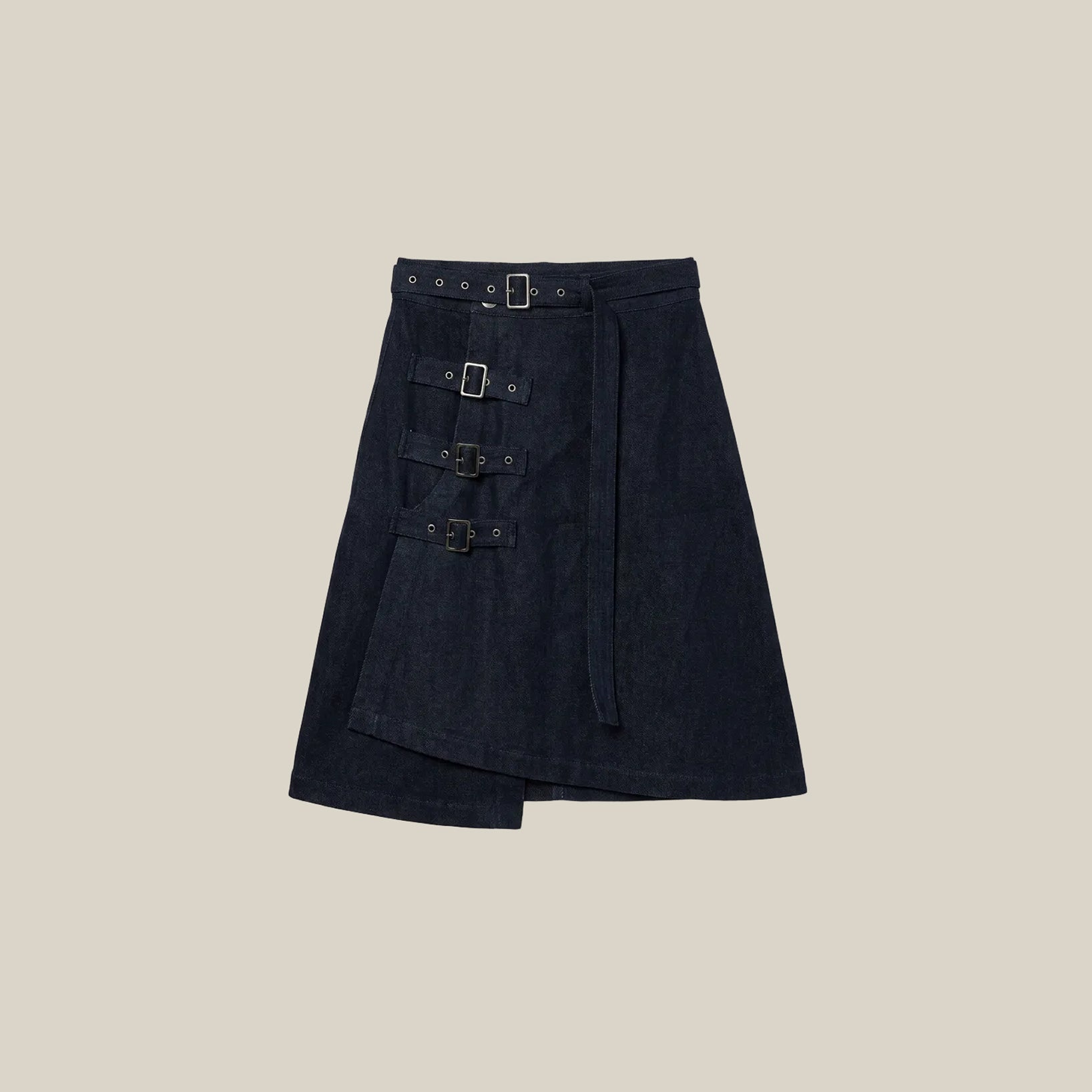Blue Denim Wrap Skirt