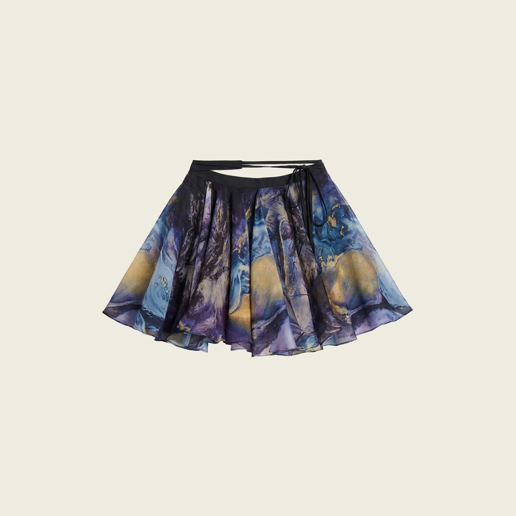 Print Silk Organza Skirt