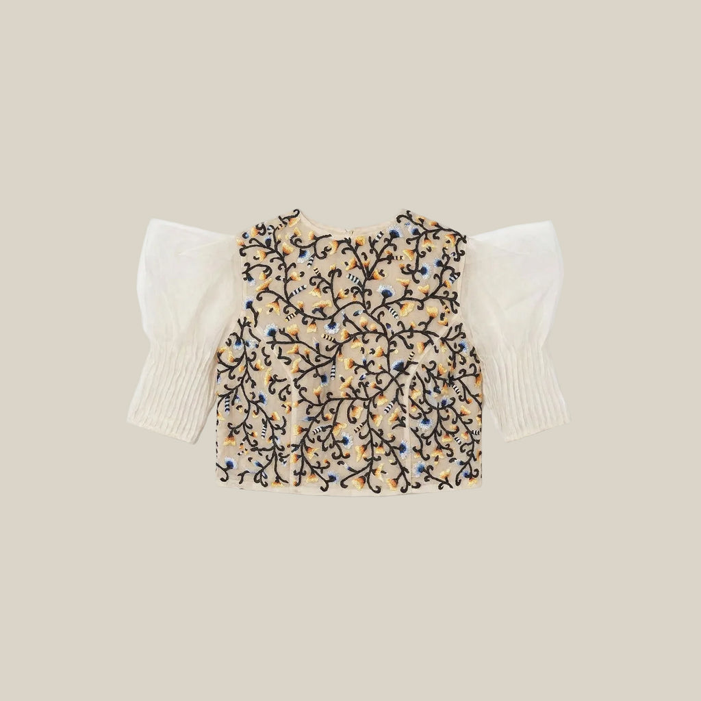 Floral Hand Embroidered Top