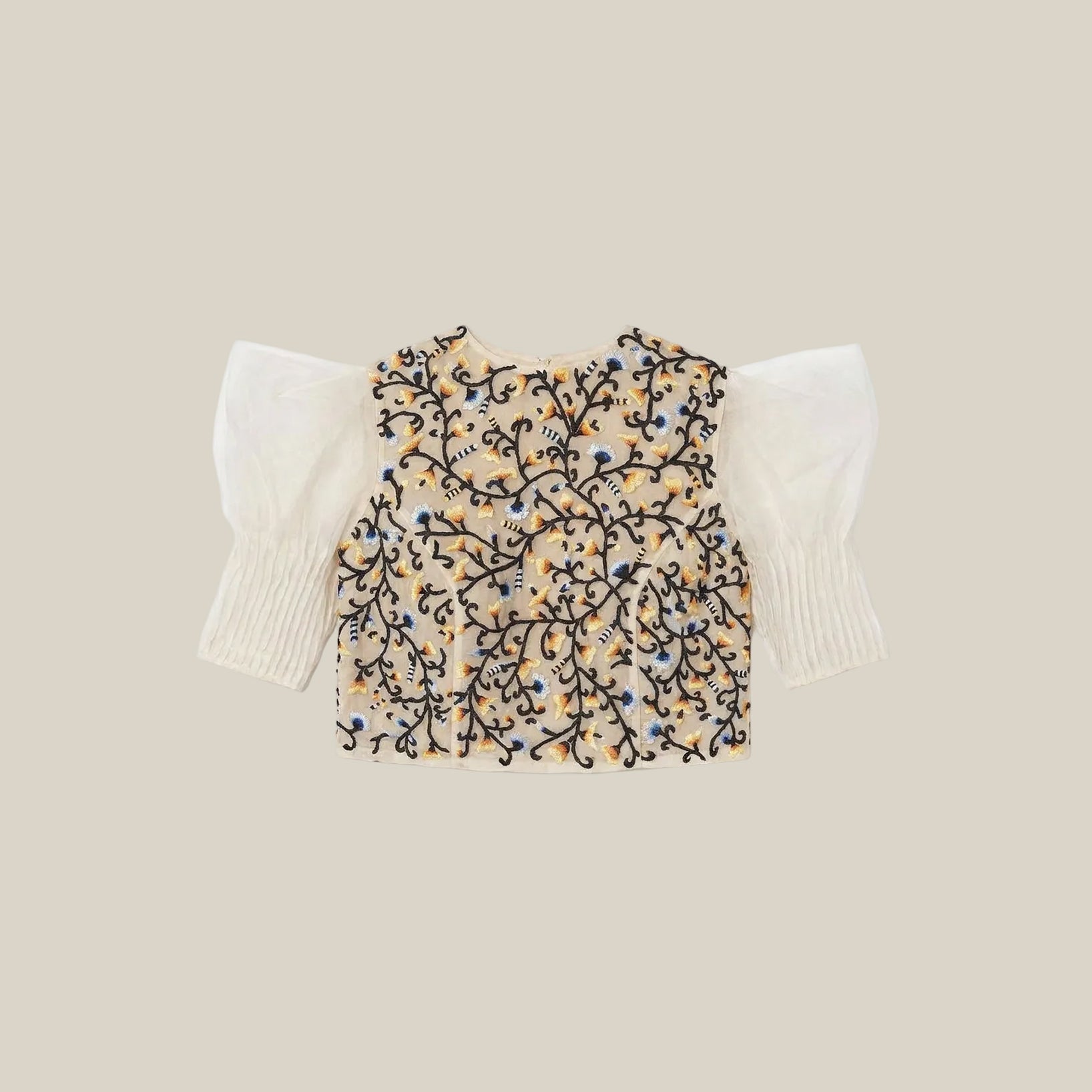 Floral Hand Embroidered Top