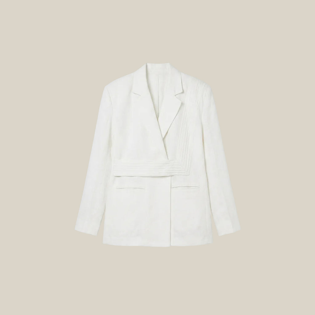 White Linen Blazer
