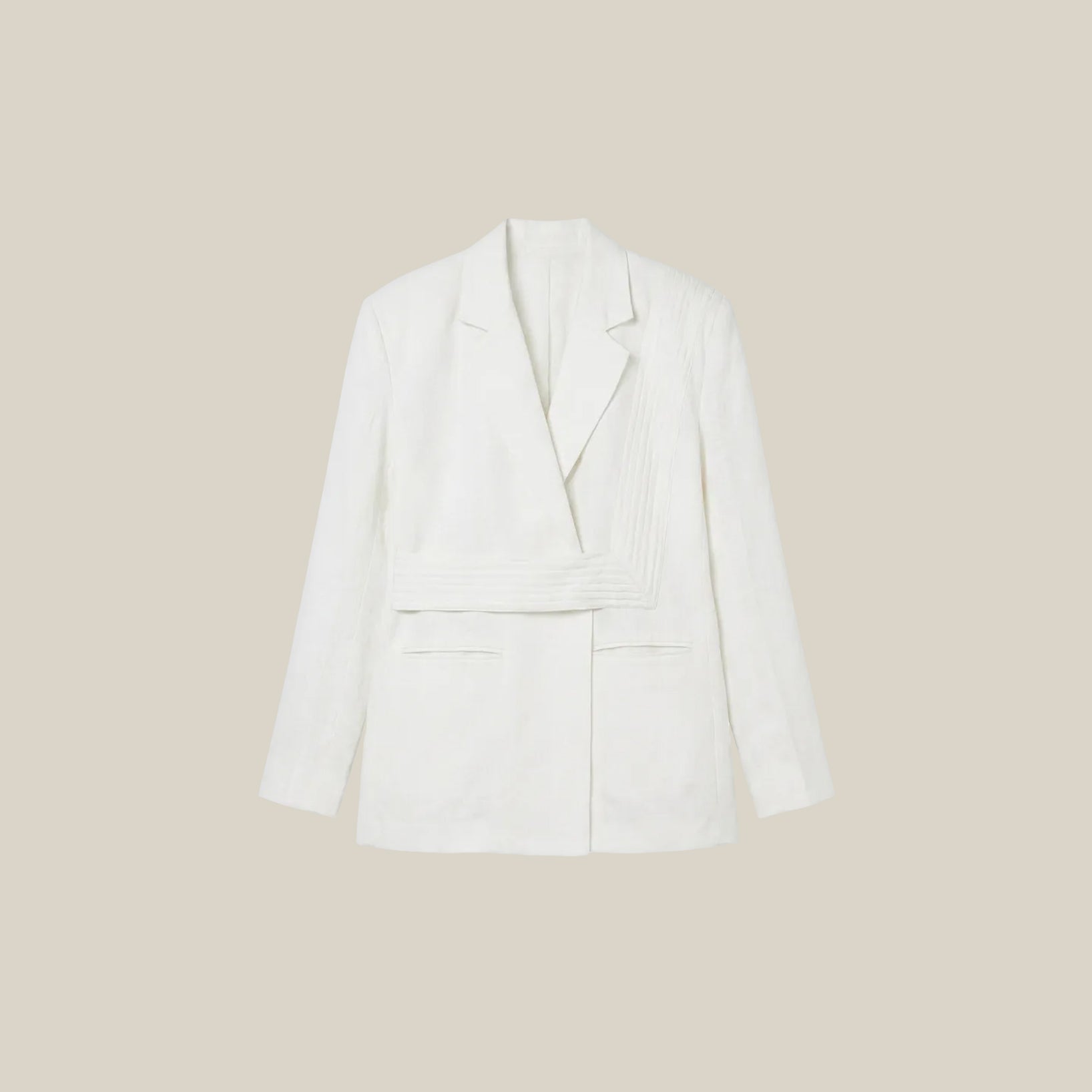 White Linen Blazer