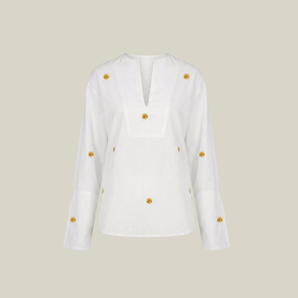 White Handwoven Cotton Top
