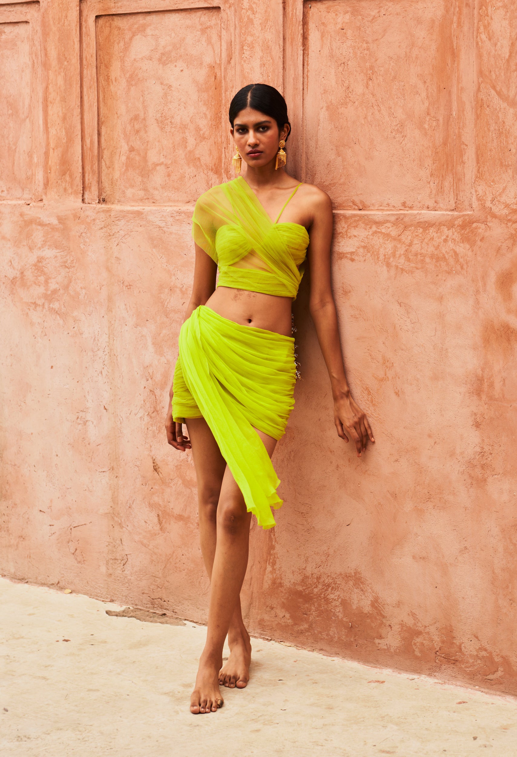 Green Tulle Top