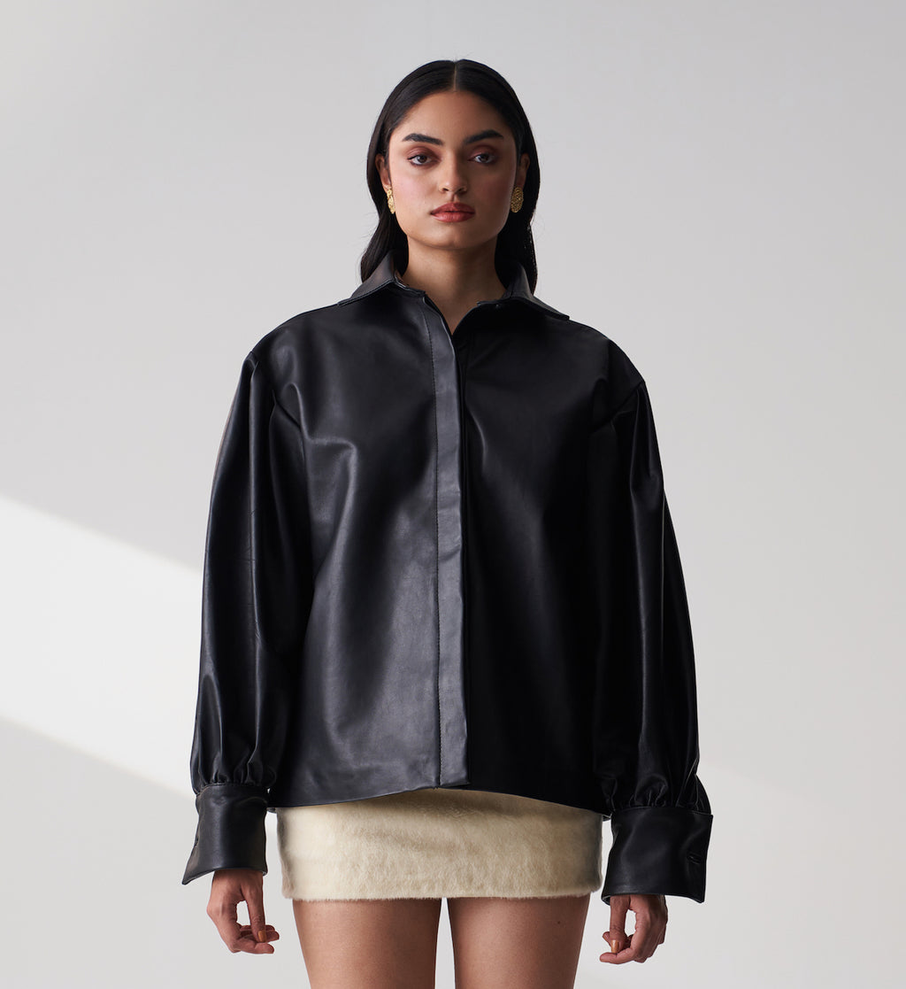 Black Leather Shirt